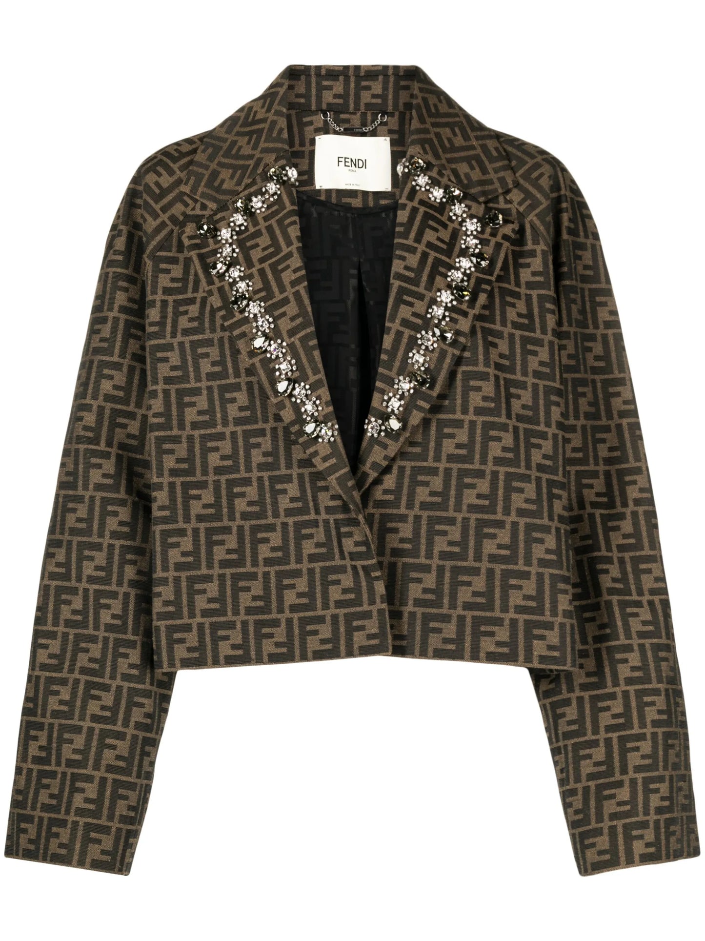 FF-jacquard cropped jacket
