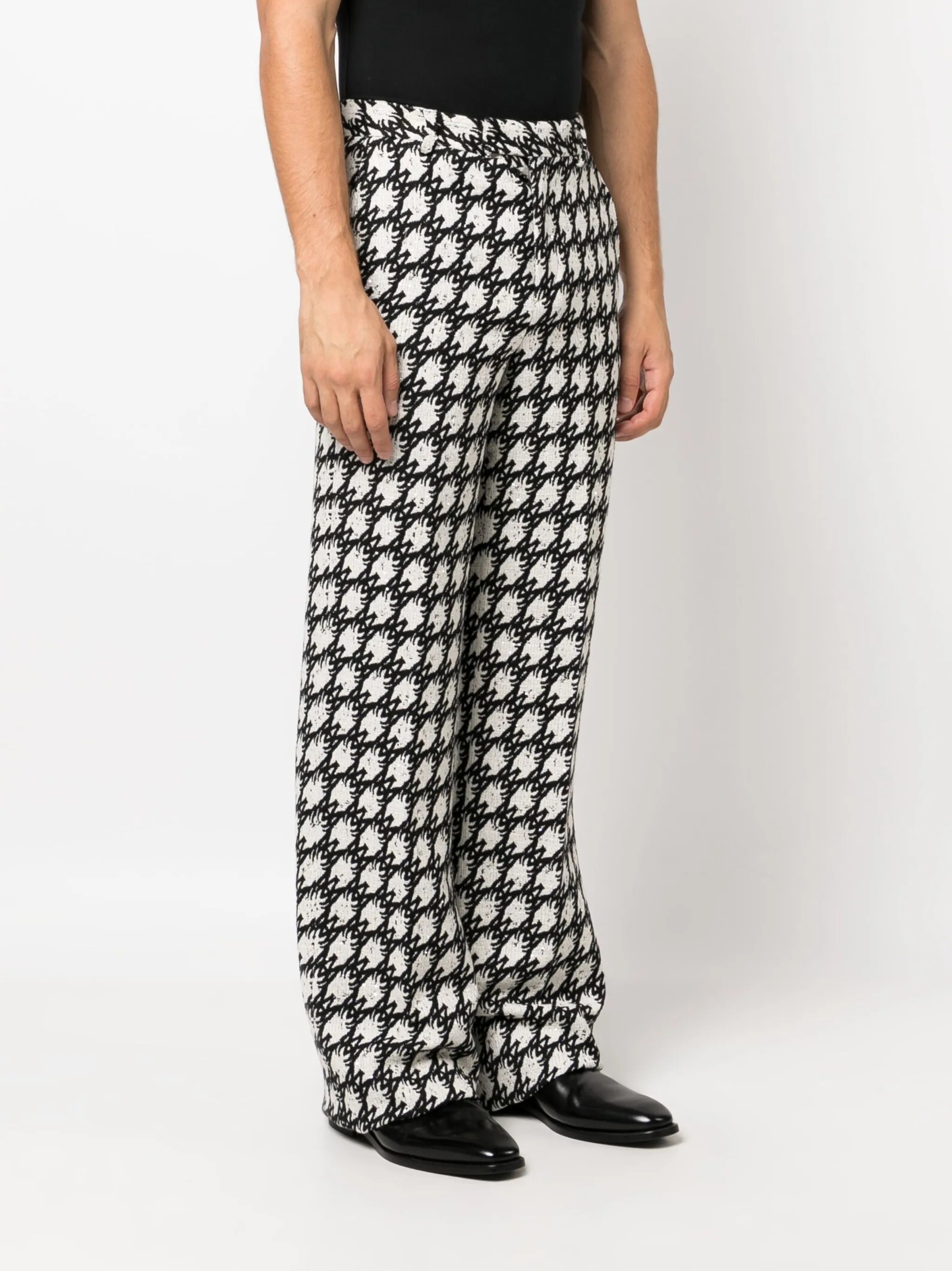 tweed tailored cotton trousers