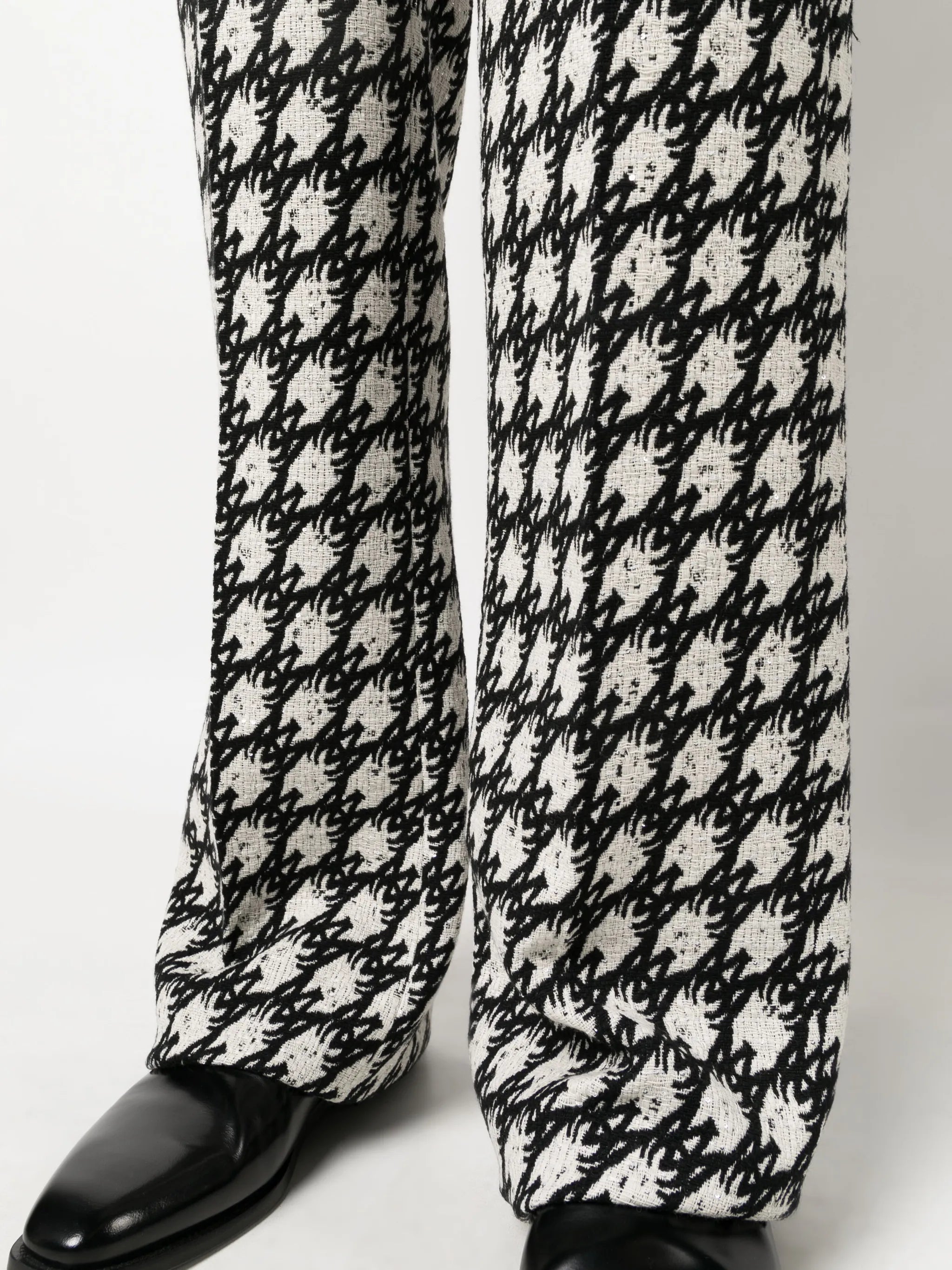 tweed tailored cotton trousers