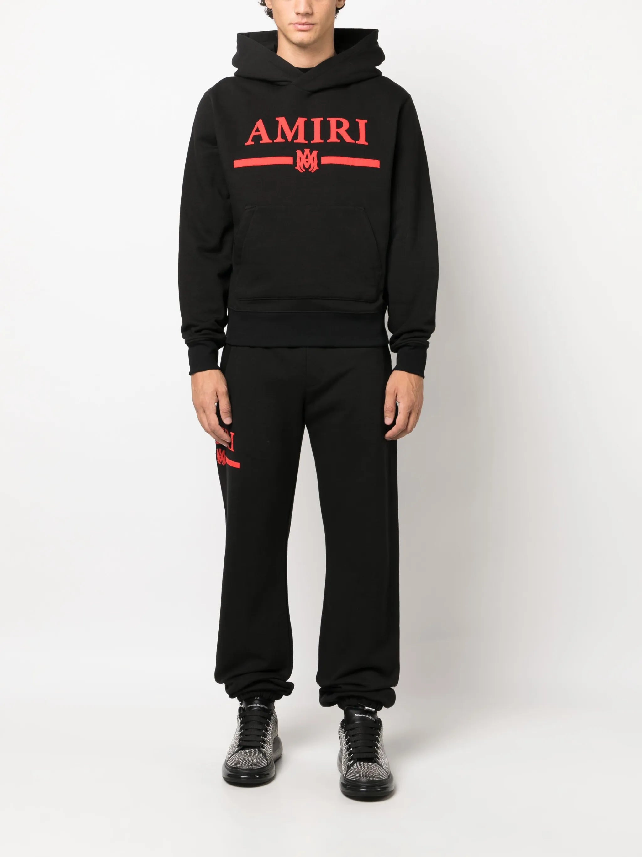 logo-print cotton hoodie