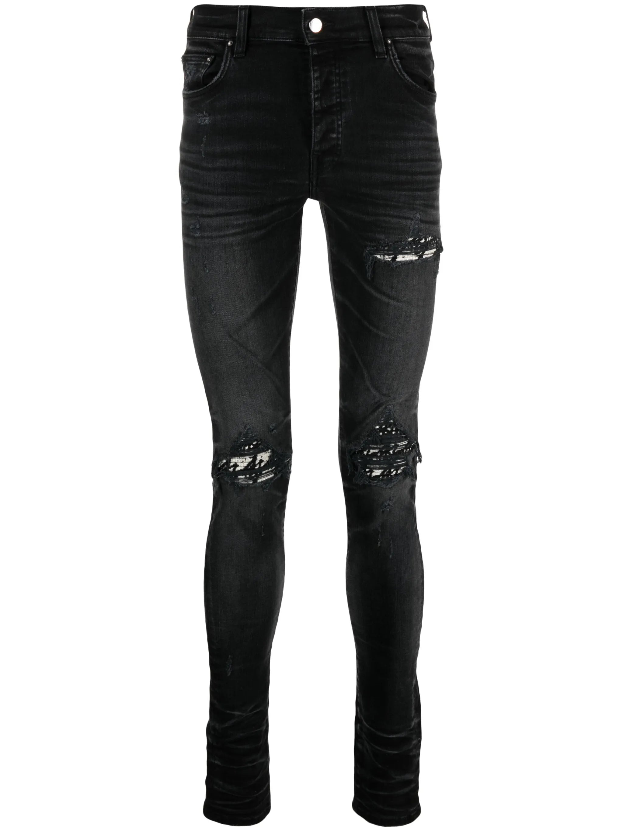 ripped-detailing skinny jeans