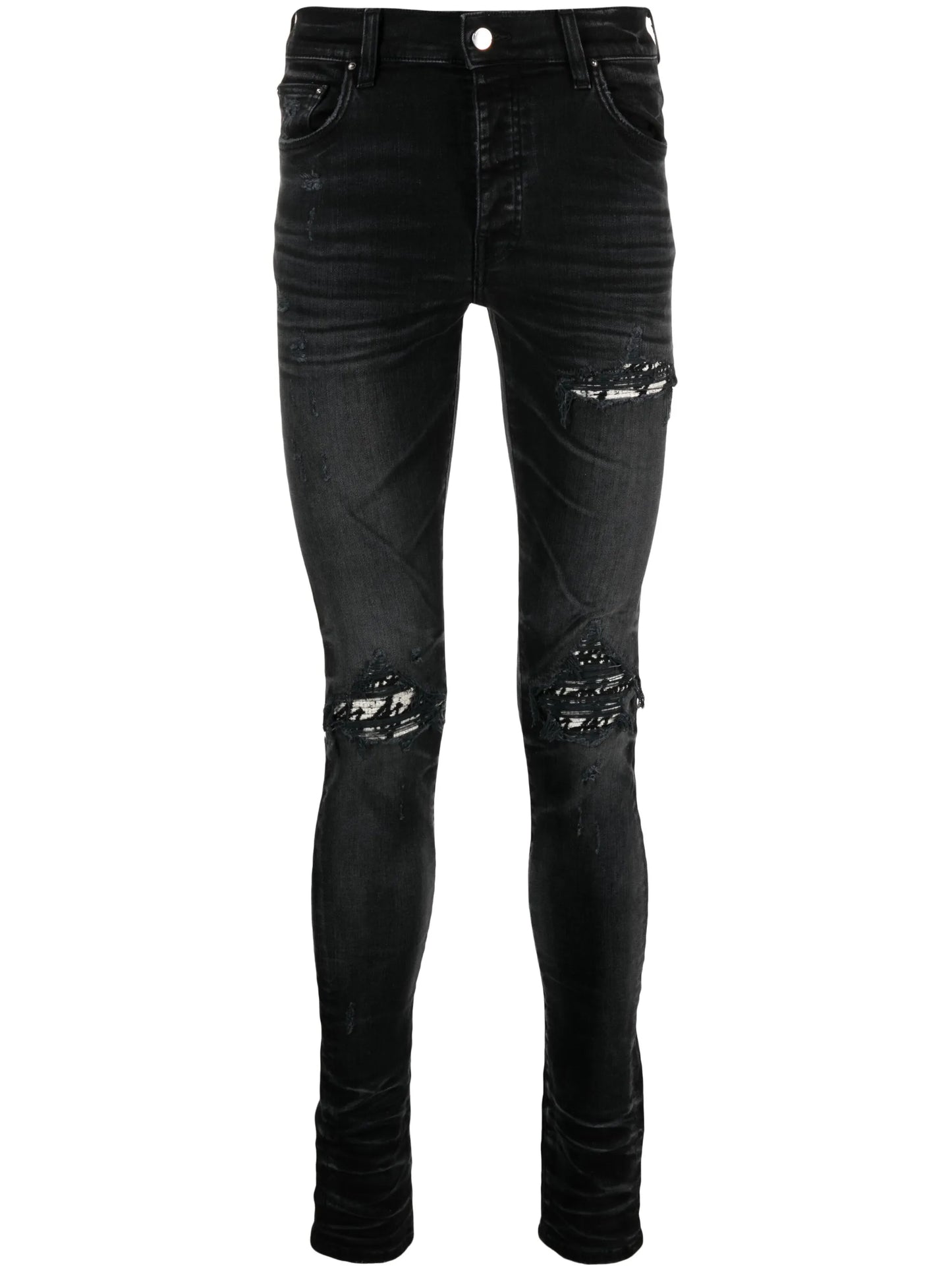ripped-detailing skinny jeans