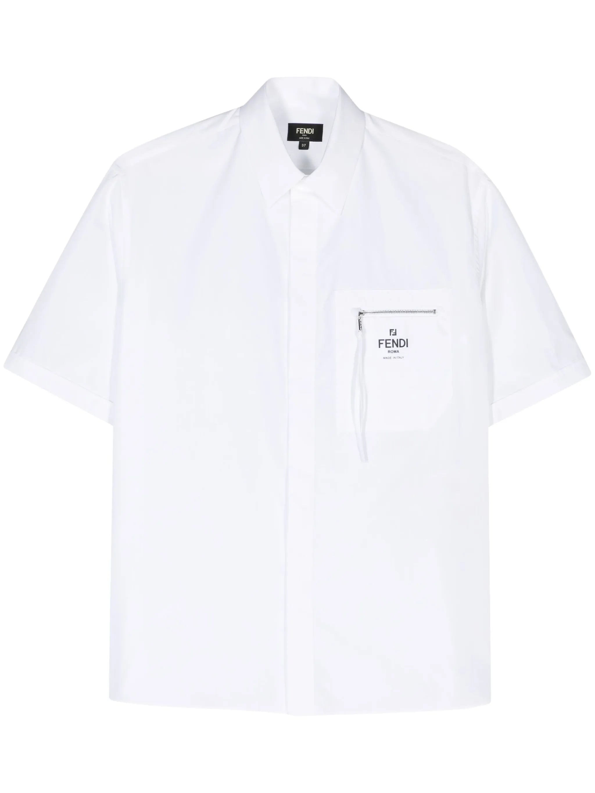 logo-print cotton shirt