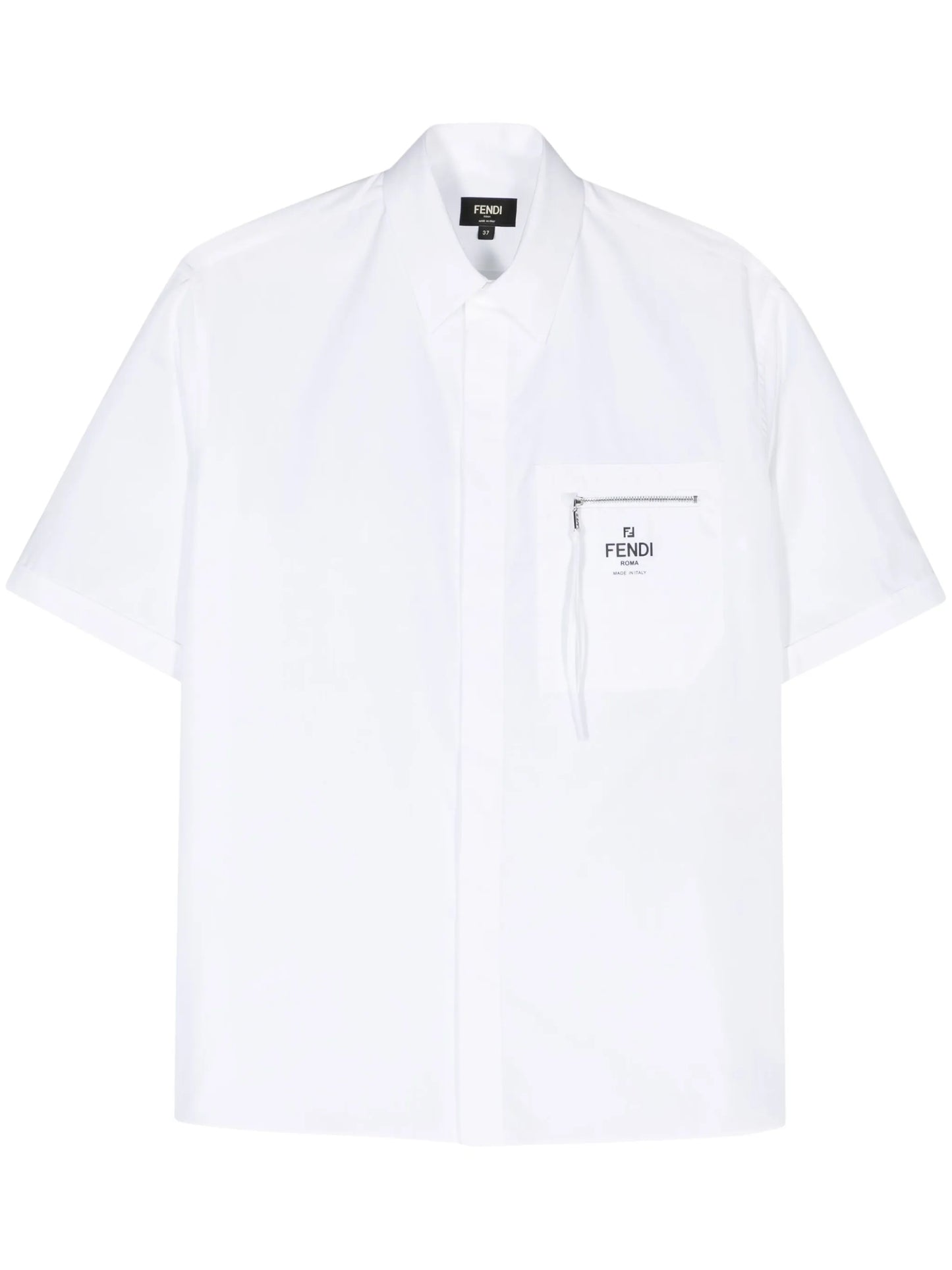 logo-print cotton shirt