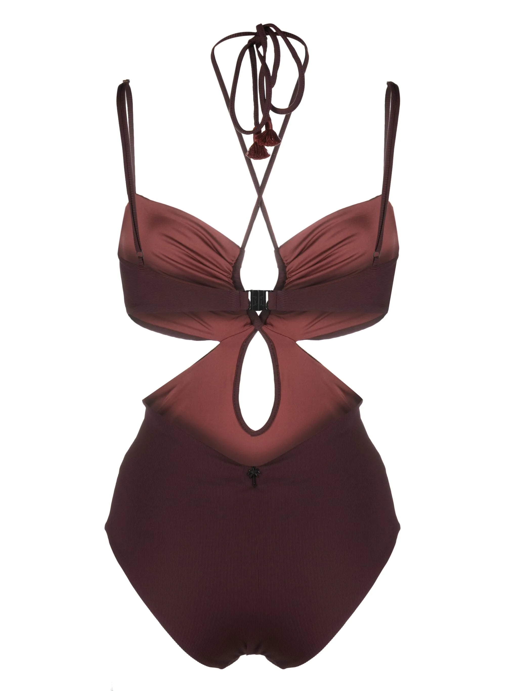 Thorny cut-out ribbed swimsuit