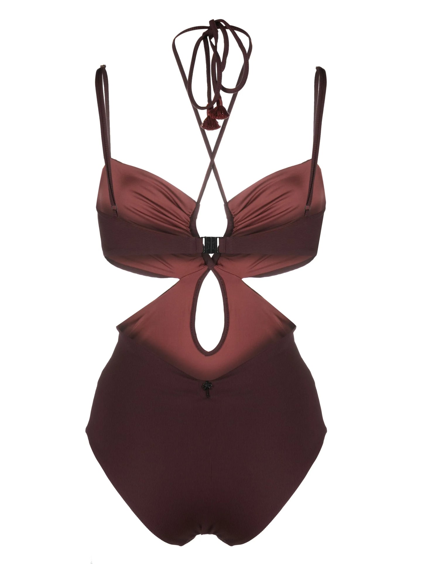 Thorny cut-out ribbed swimsuit