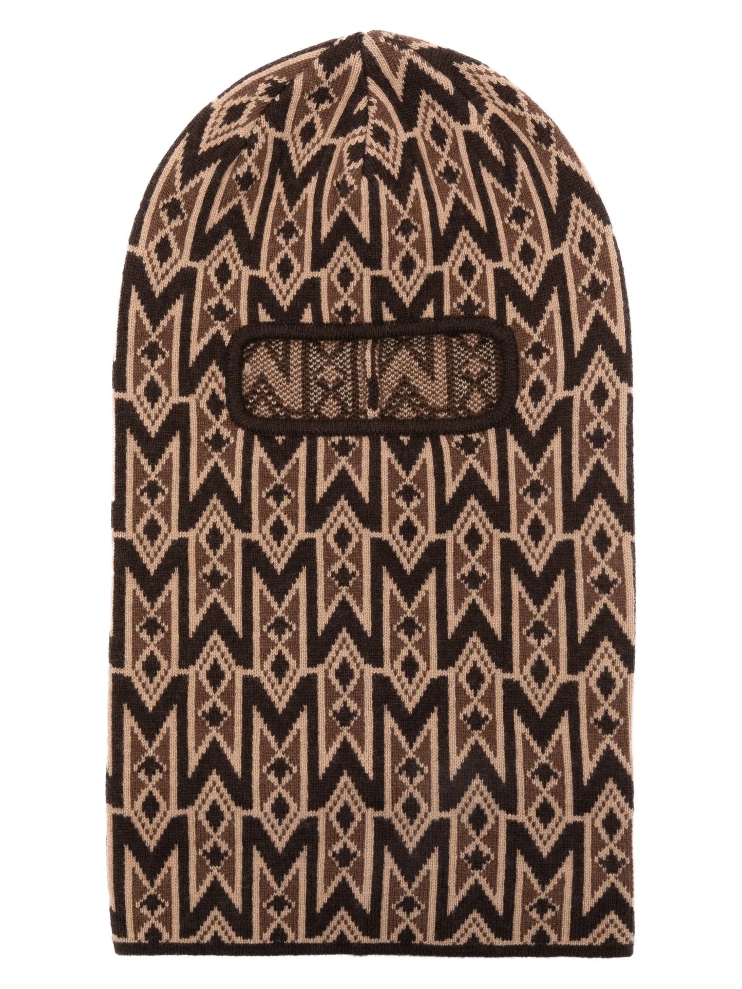monogram-jacquard wool-blend balaclava