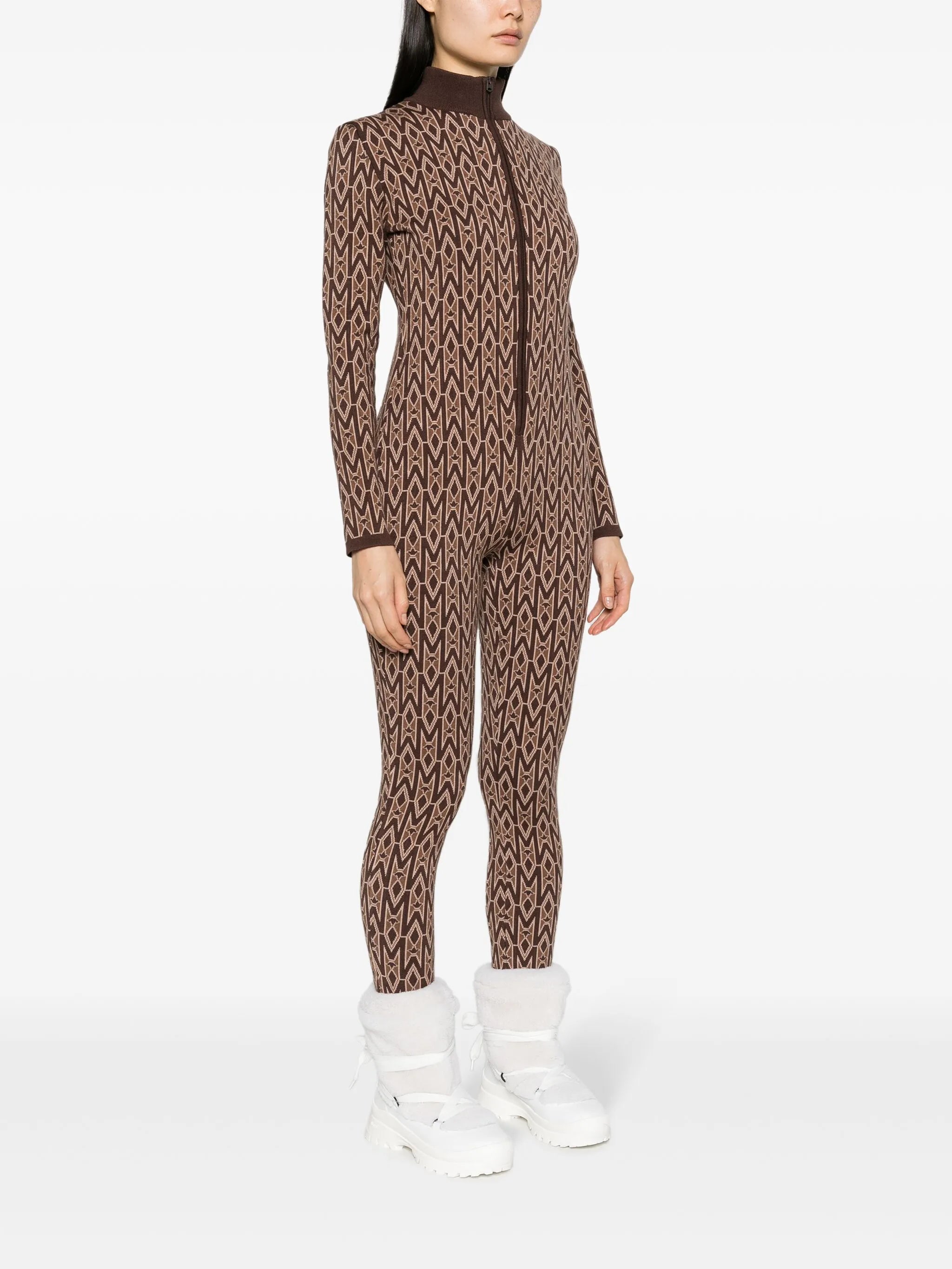 KYM monogram-jacquard bodycon jumpsuit