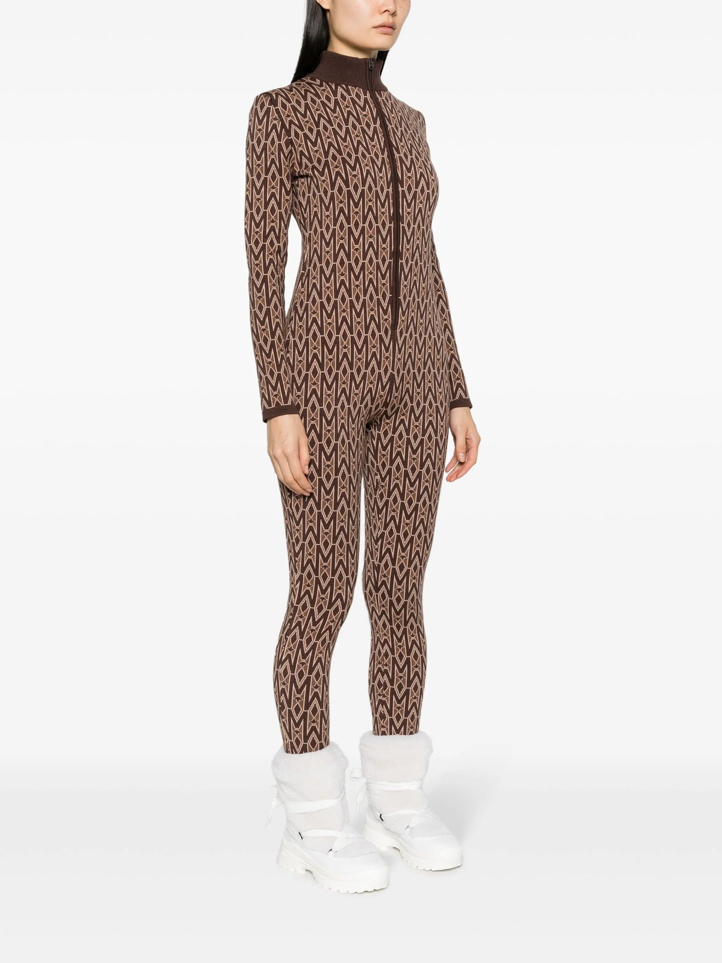 KYM monogram-jacquard bodycon jumpsuit