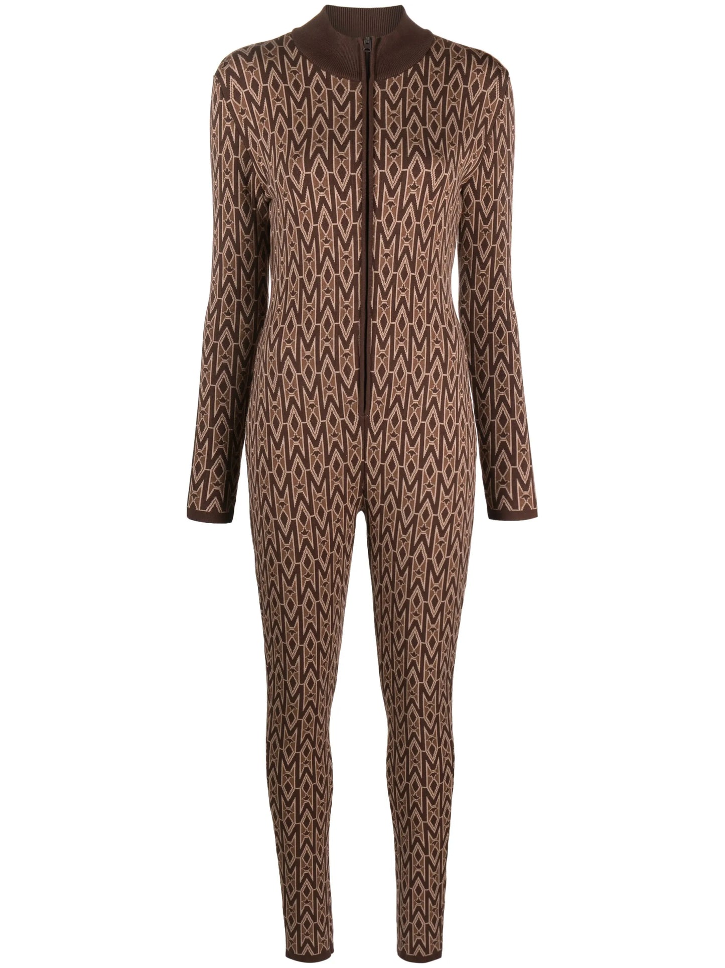 KYM monogram-jacquard bodycon jumpsuit