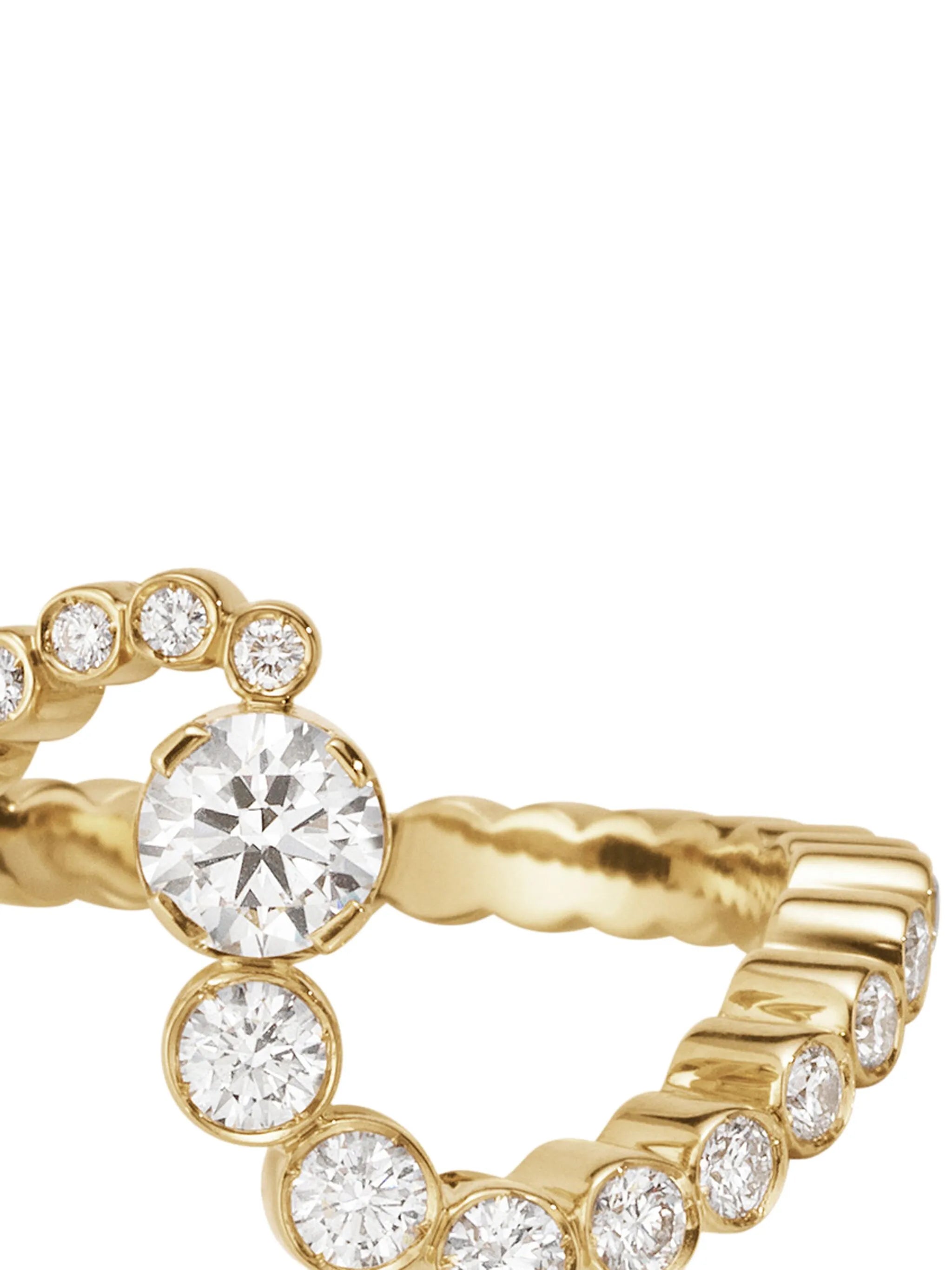 18kt recycled yellow gold Ocean Ensemble Diamant diamond ring