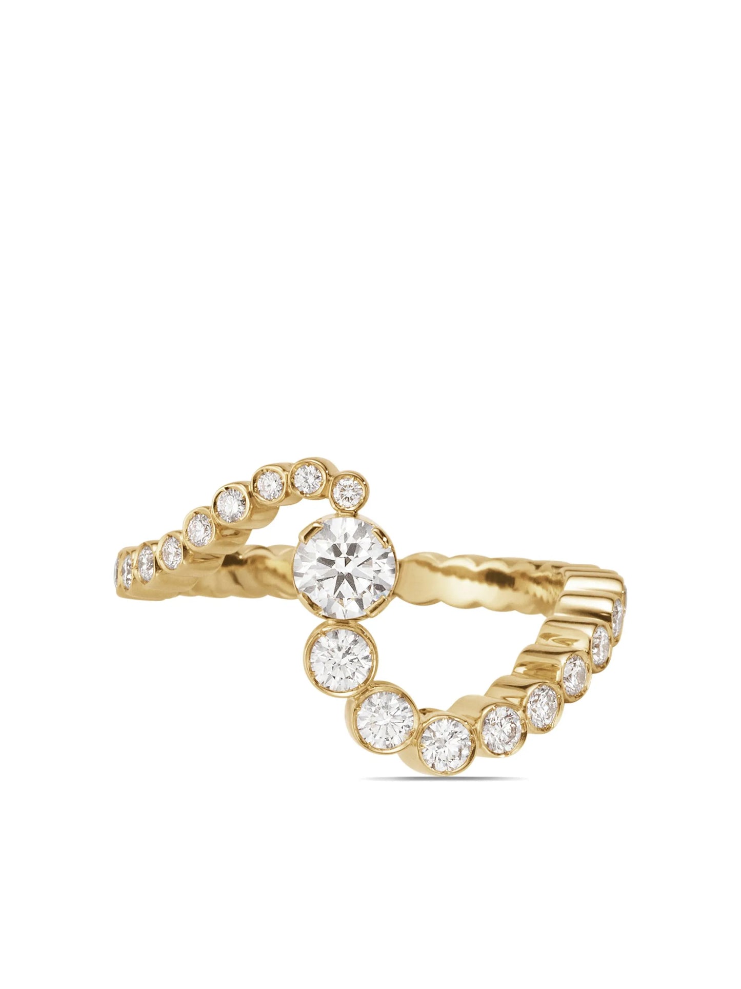 18kt recycled yellow gold Ocean Ensemble Diamant diamond ring