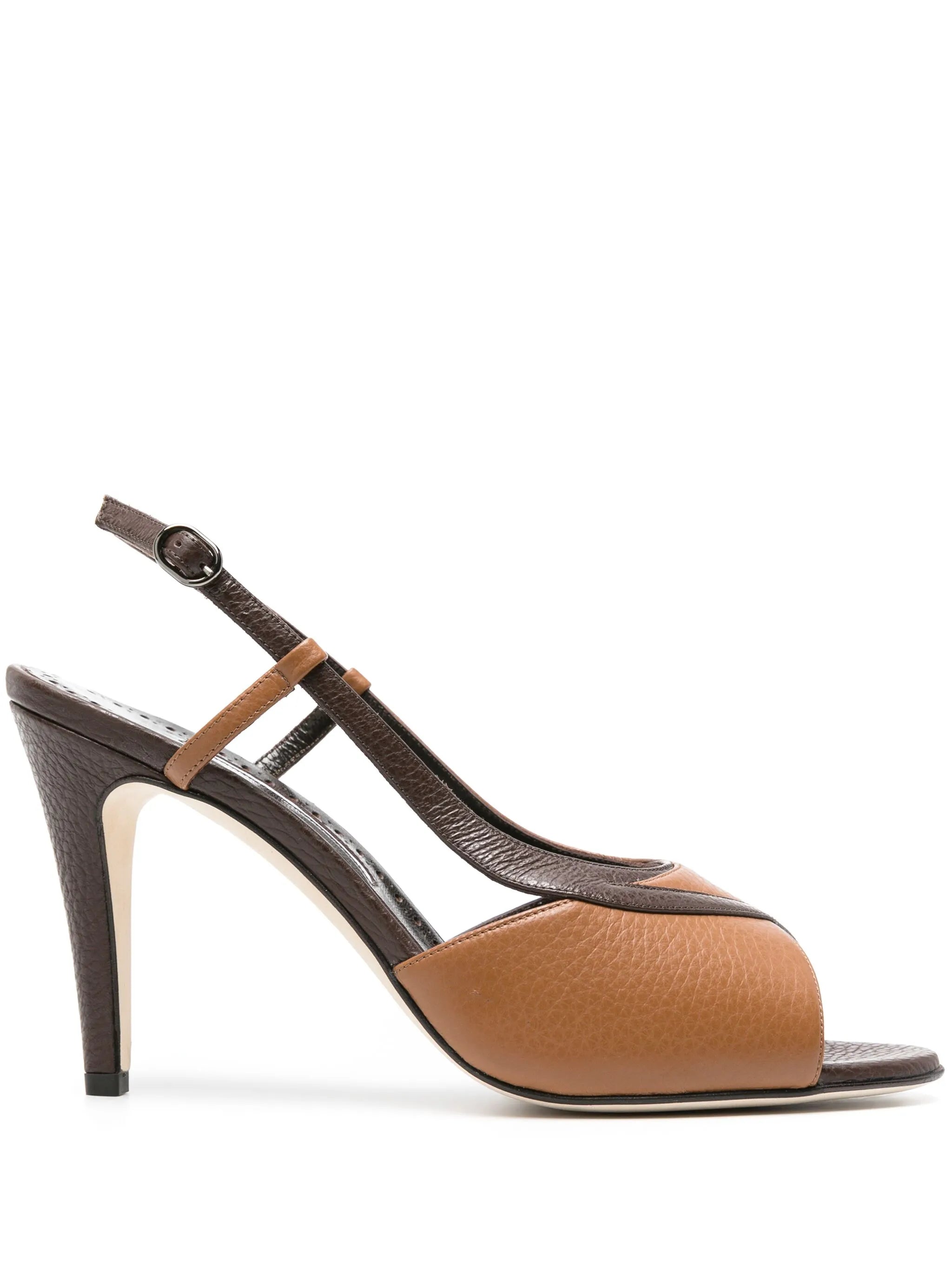 Flora 90mm leather sandals