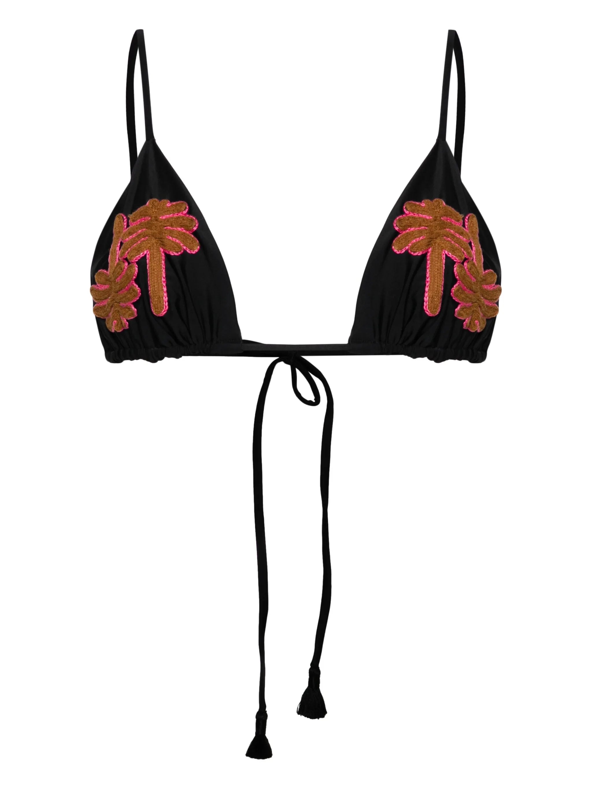 Palm Tree triangle bikini top