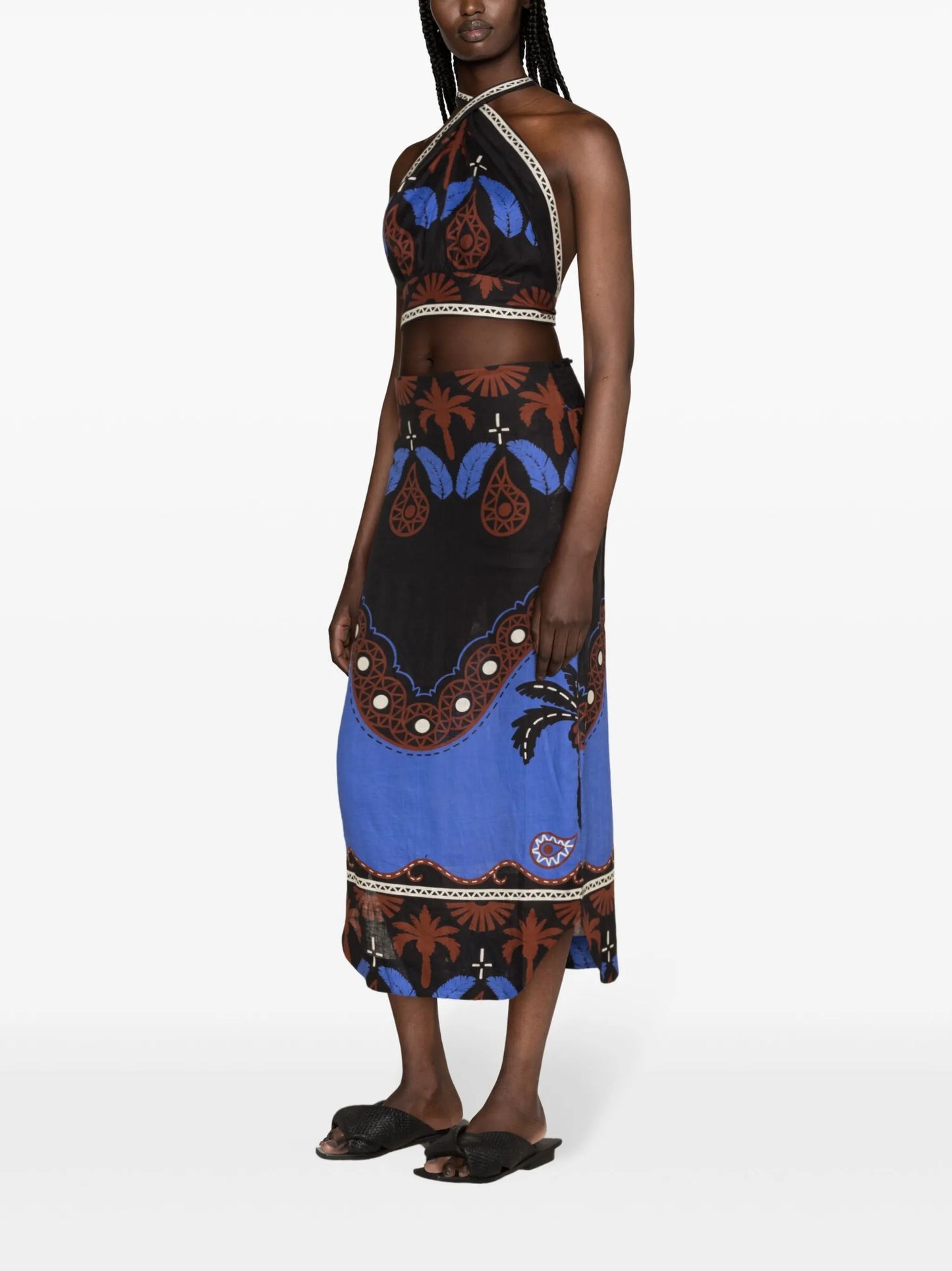 Masaaí Mythology carnival-print skirt