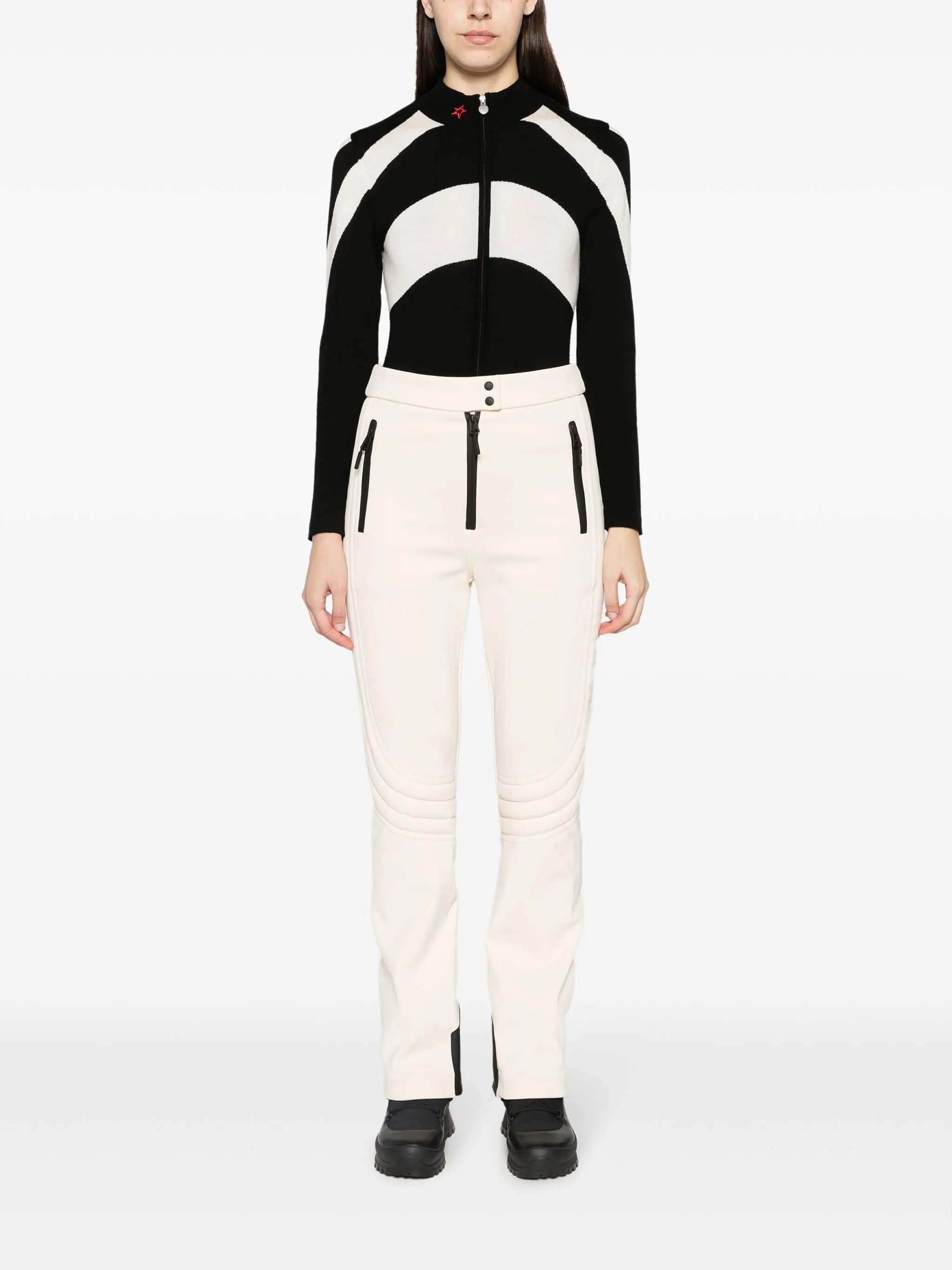 Erika ribbed-detail ski trousers