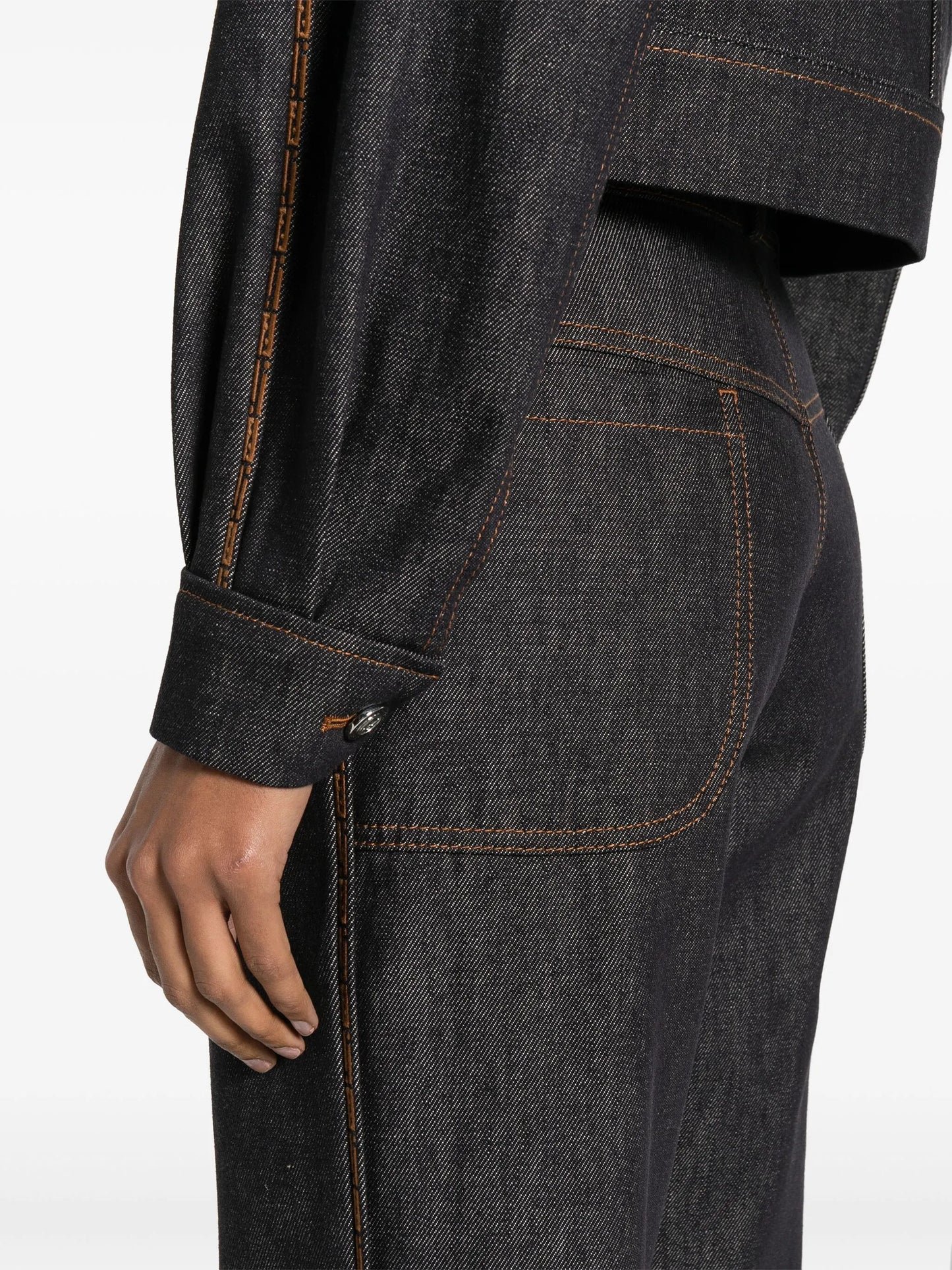 high-rise straight-leg jeans