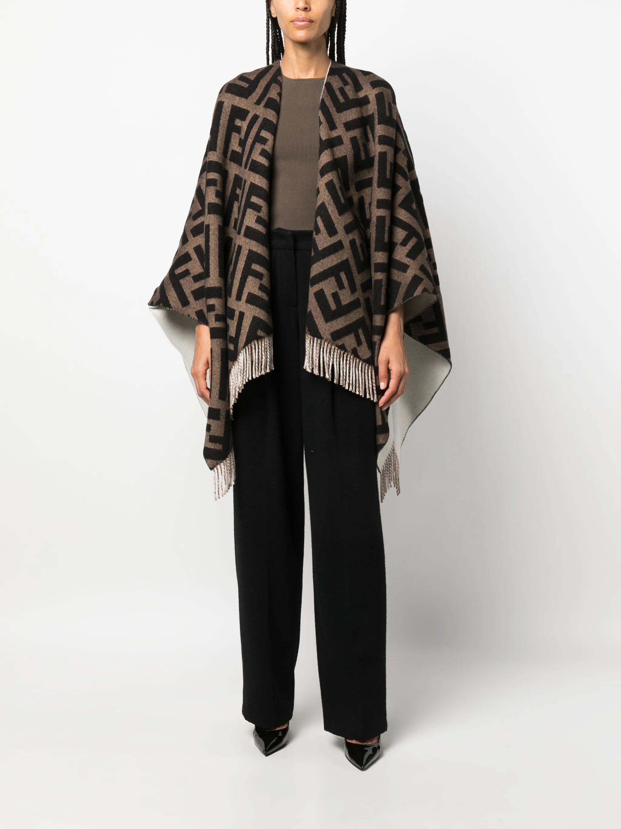 FF logo reversible cape