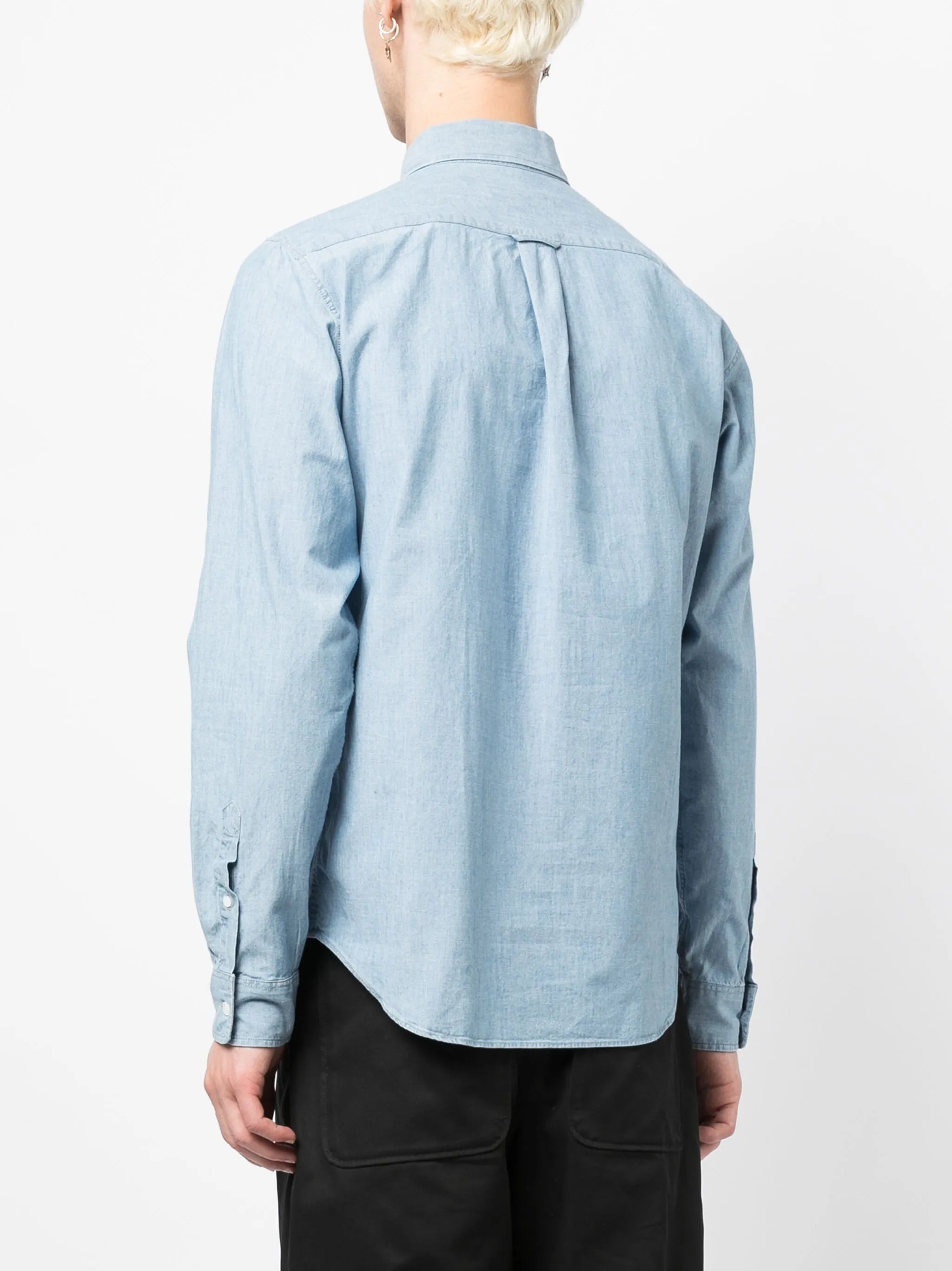 Fox-head patch cotton shirt