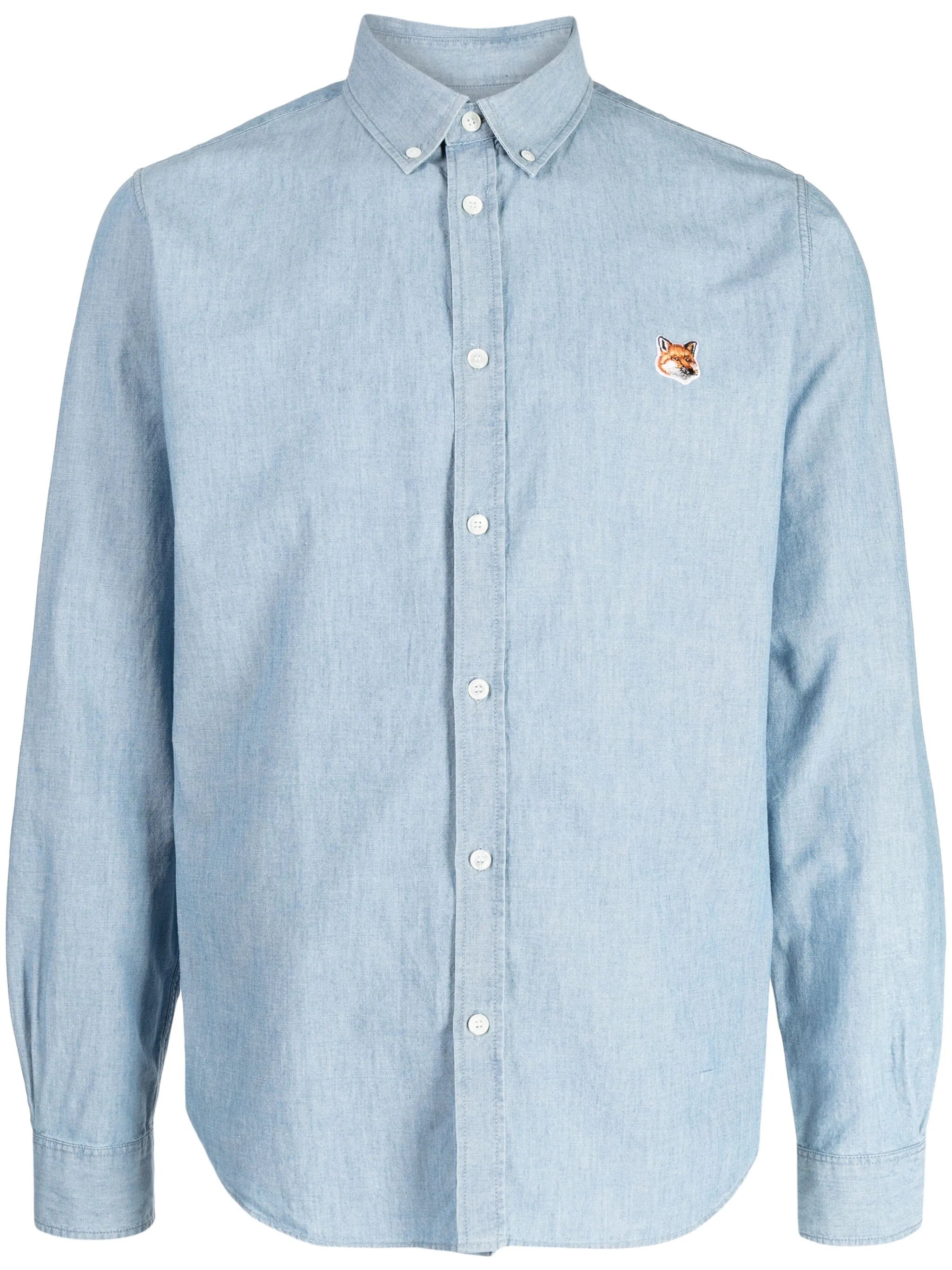 Fox-head patch cotton shirt