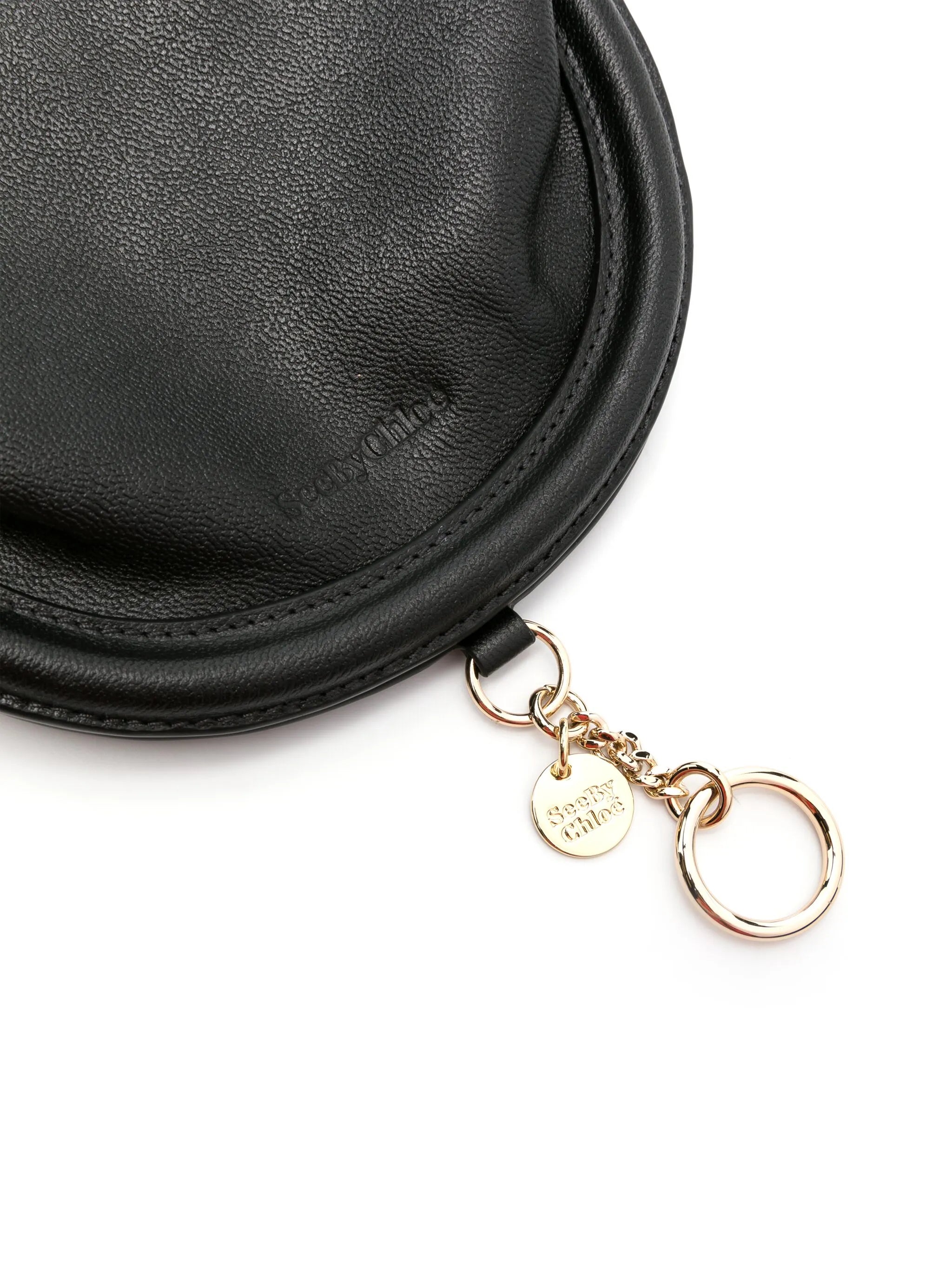 logo-embossed panelled shoulder bag