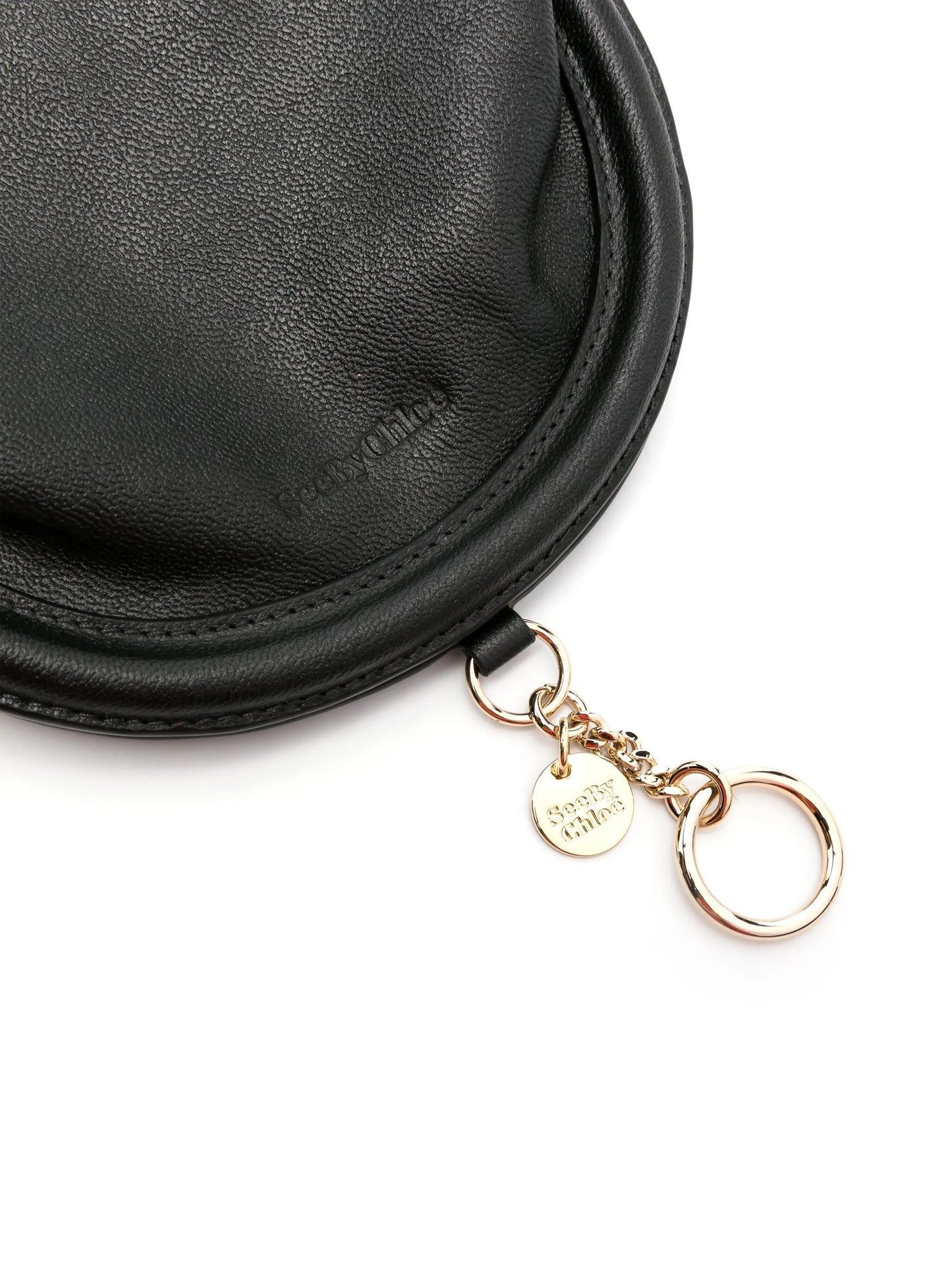 logo-embossed panelled shoulder bag