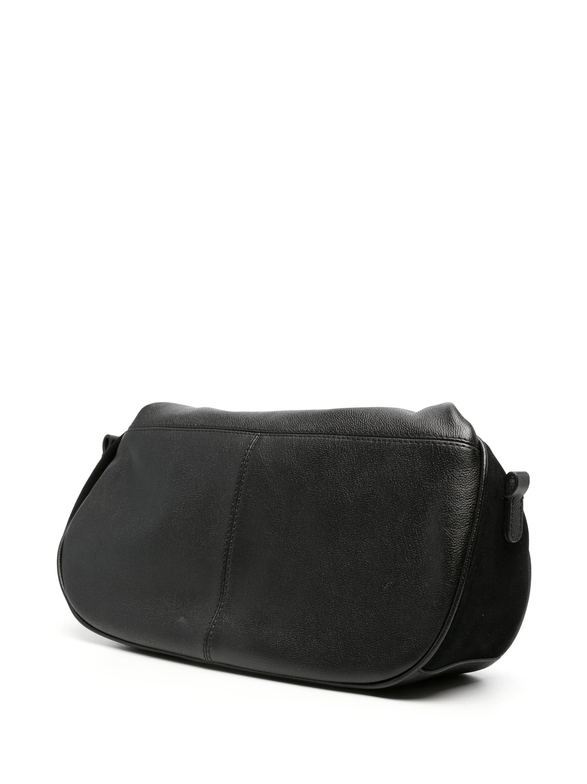 logo-embossed panelled shoulder bag