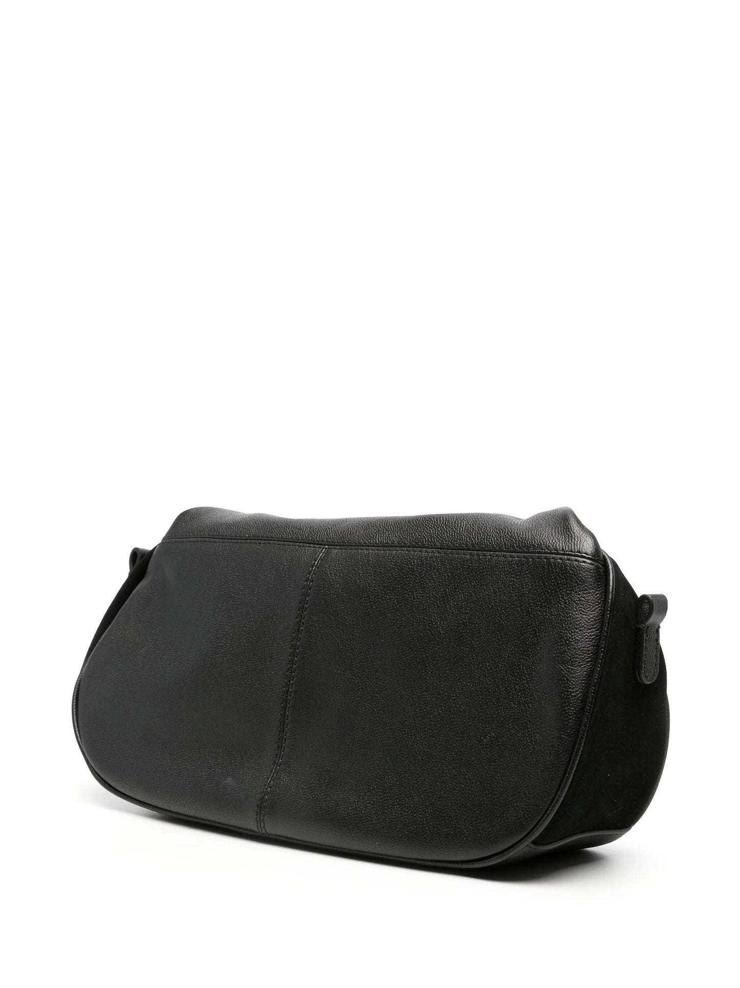 logo-embossed panelled shoulder bag