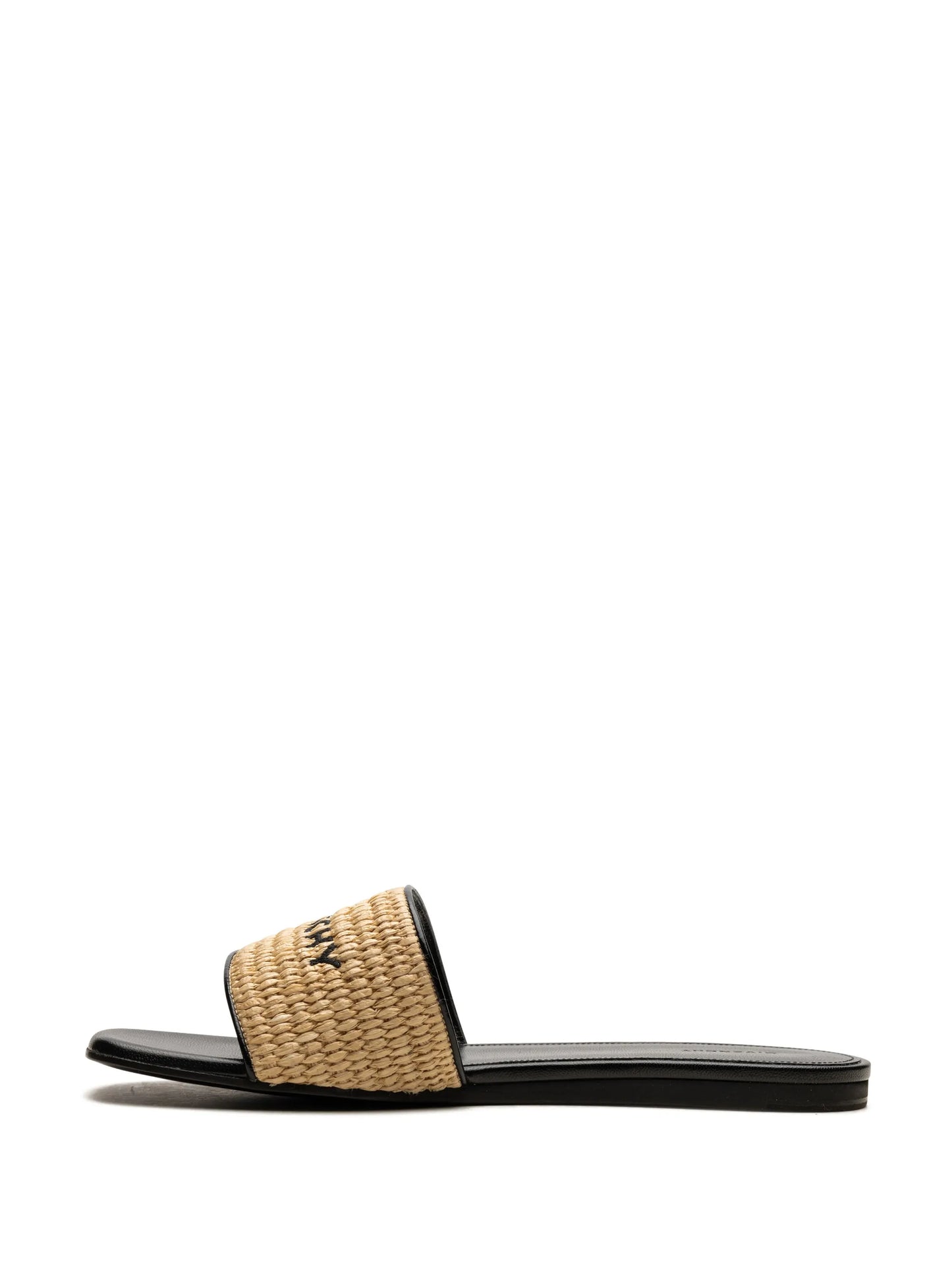 4G woven-raffia flat sandals