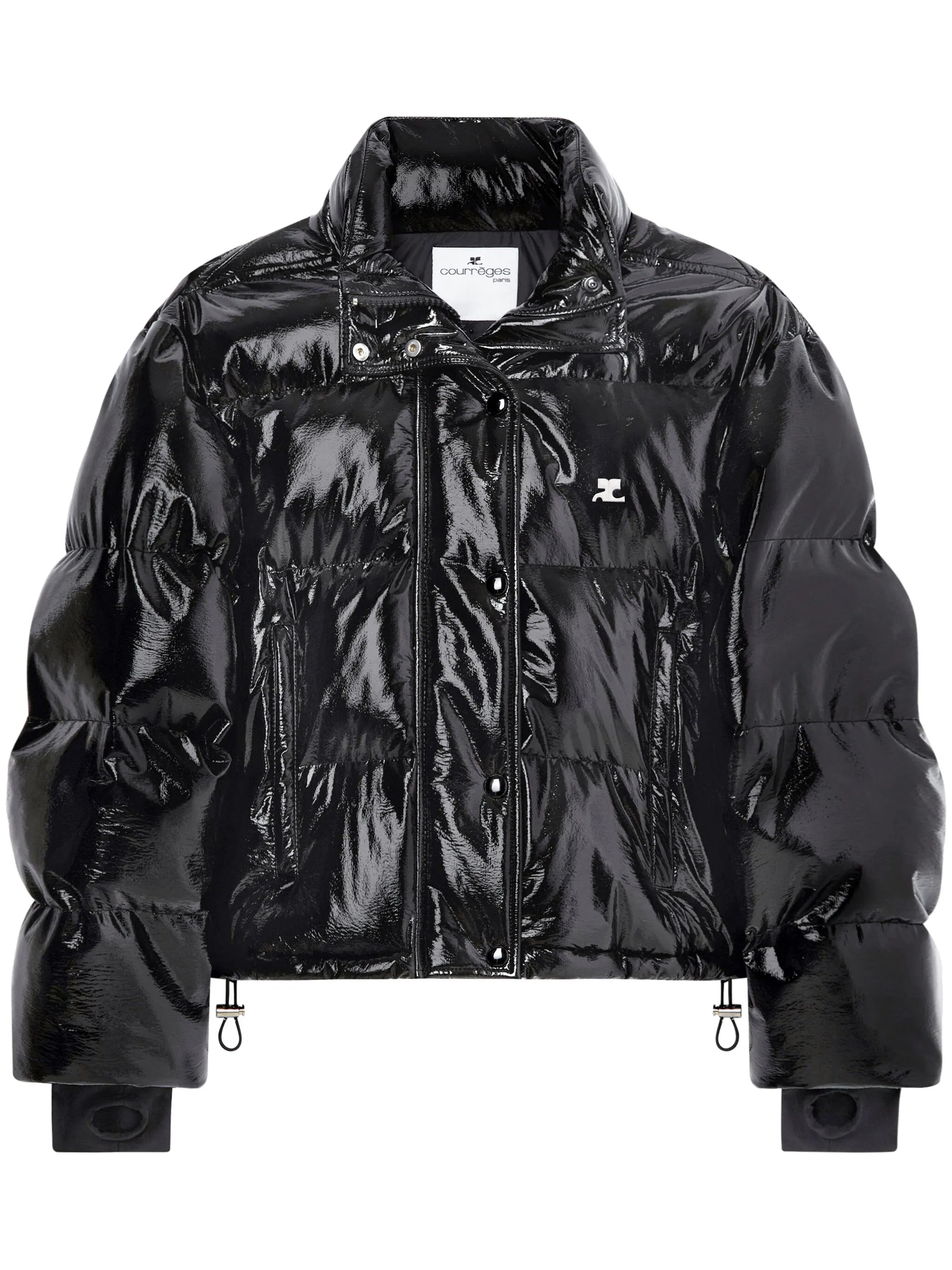 Vynil logo-print puffer jacket