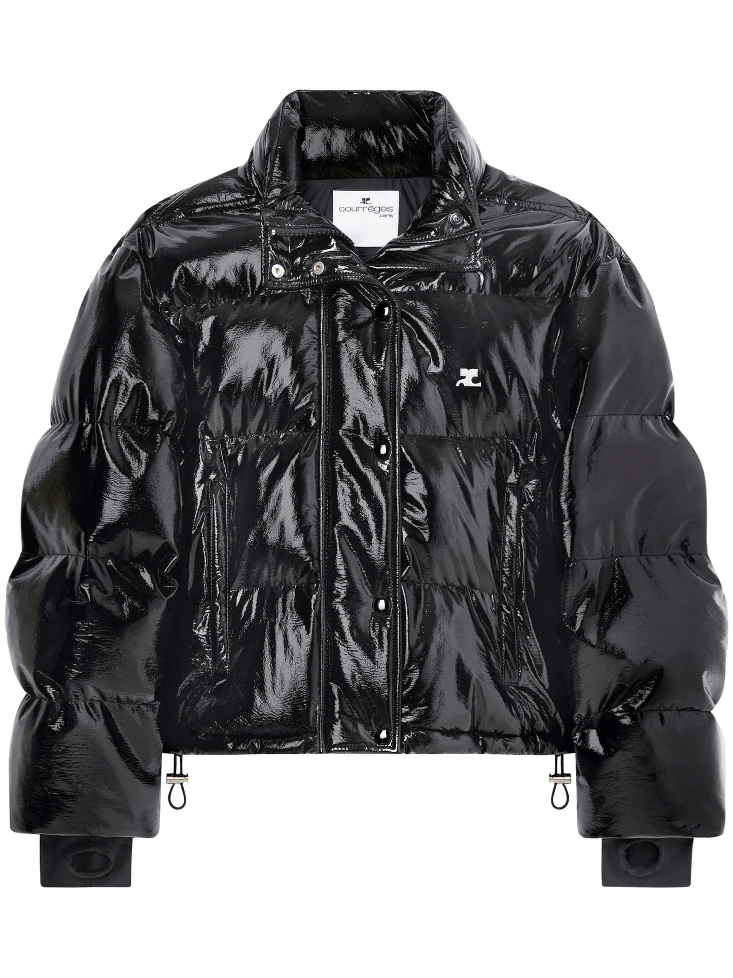 Vynil logo-print puffer jacket