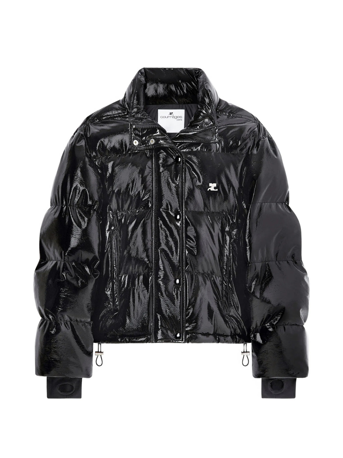 cropped Vinyl puffer jacket