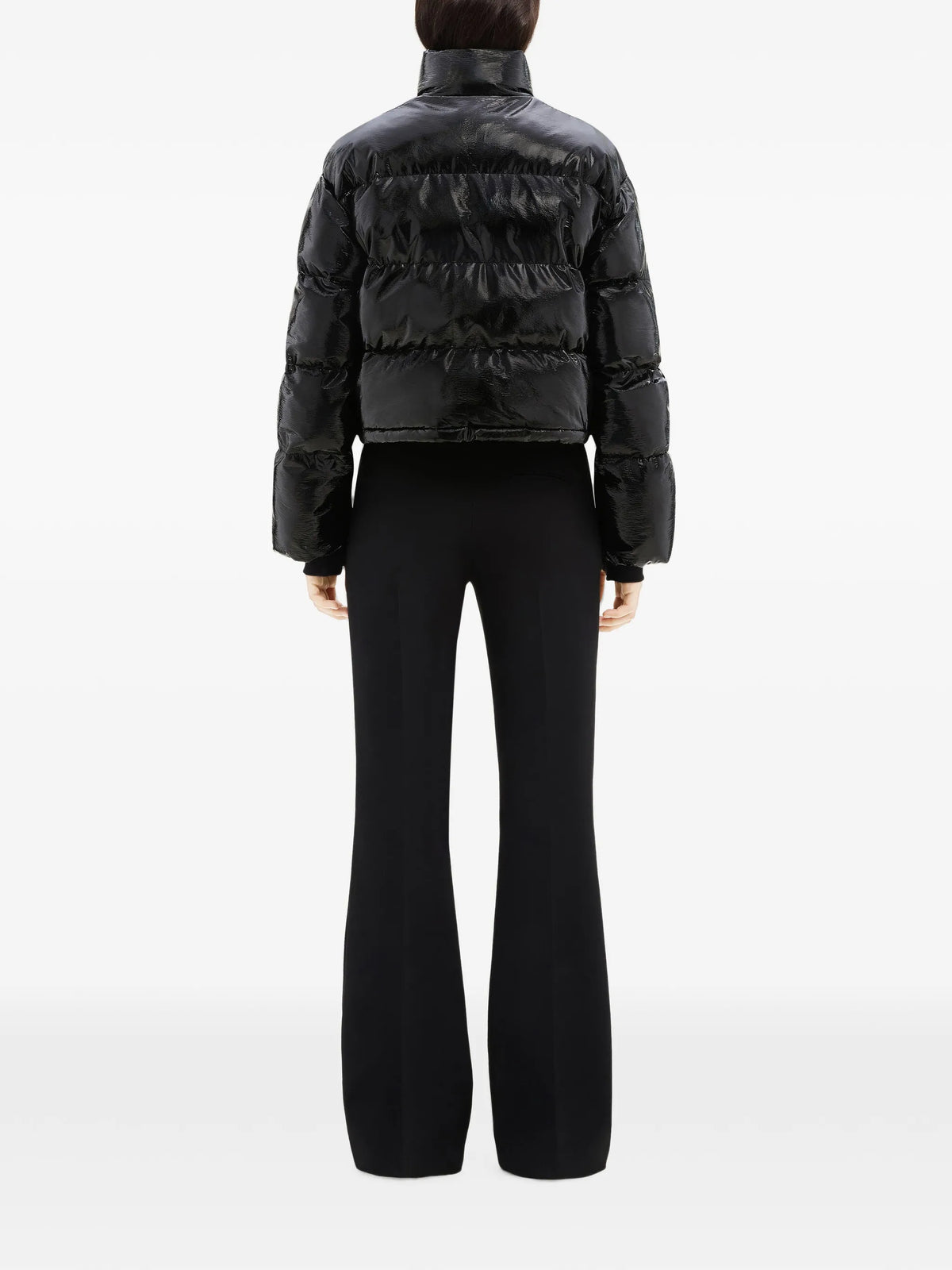 cropped Vinyl puffer jacket