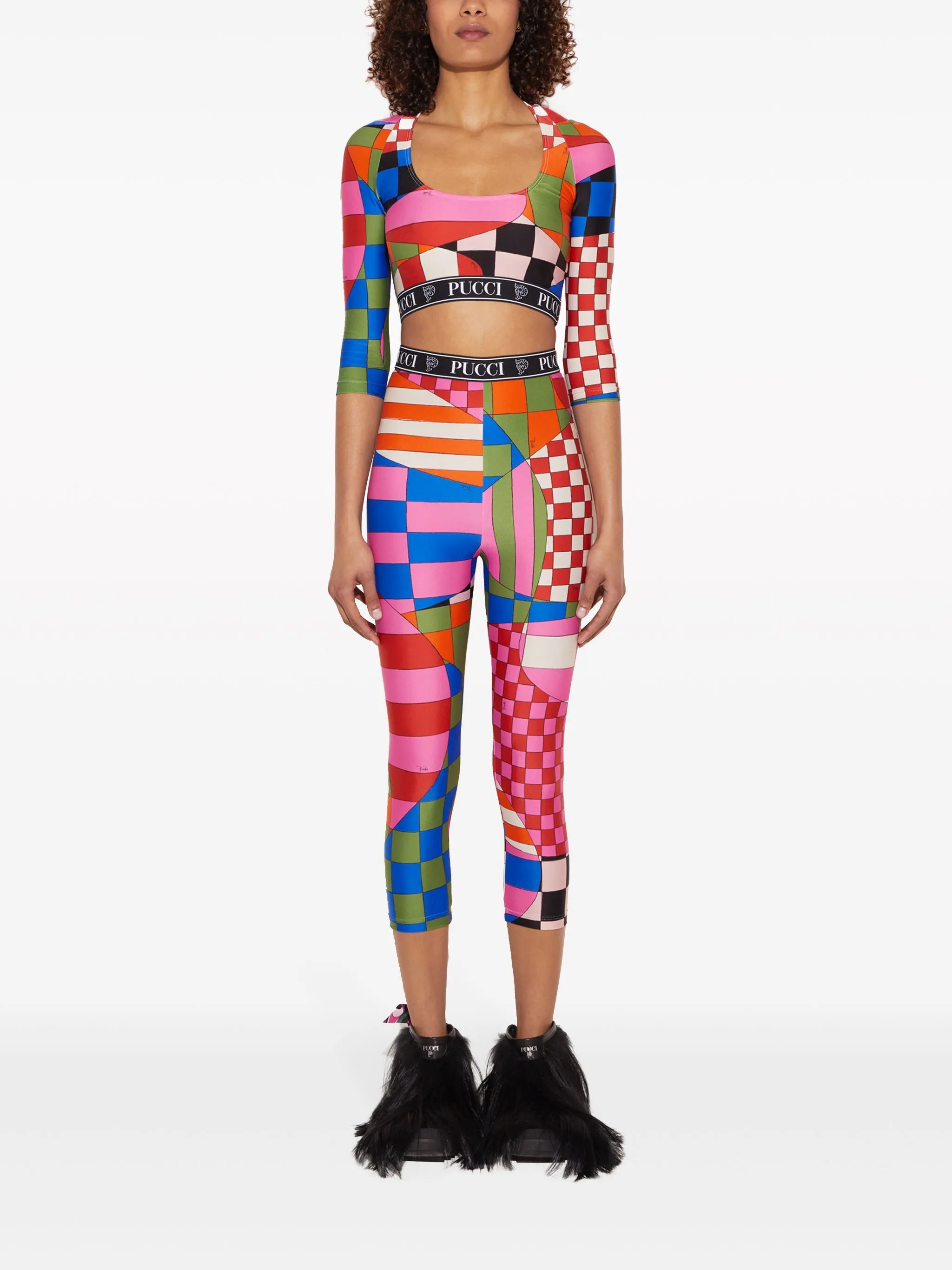 Giardino-print leggings