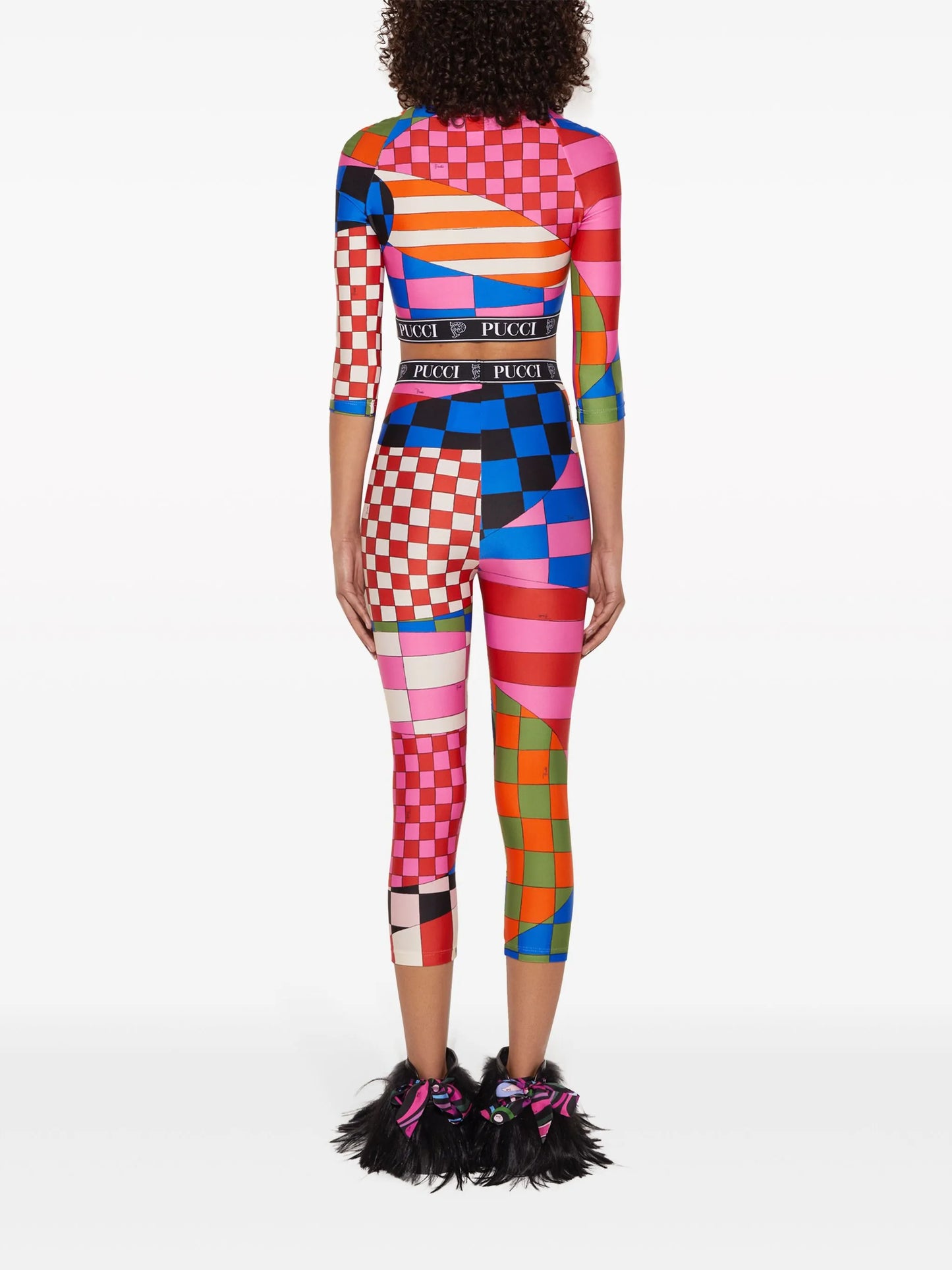 Giardino-print cropped top