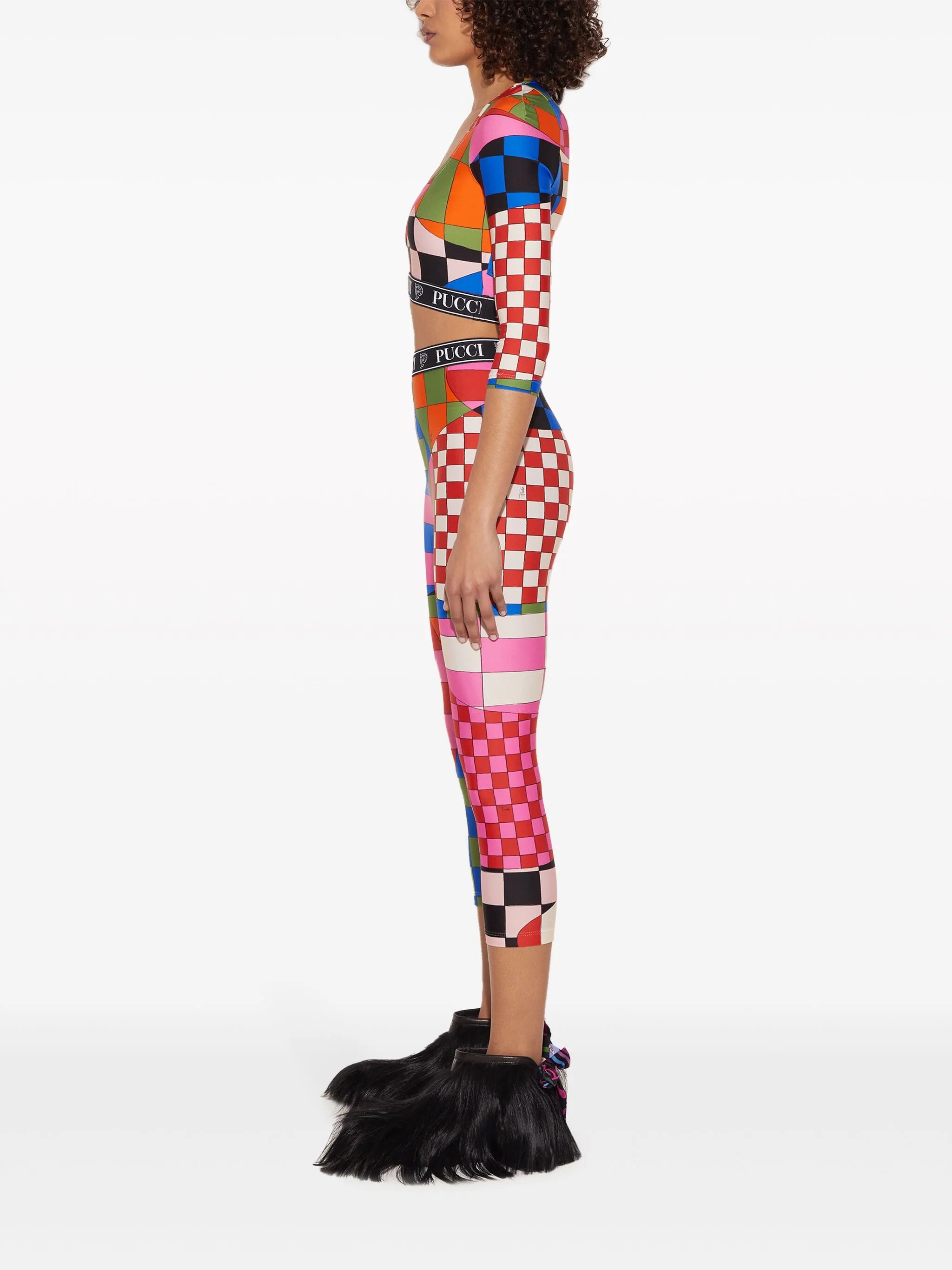 Giardino-print cropped top