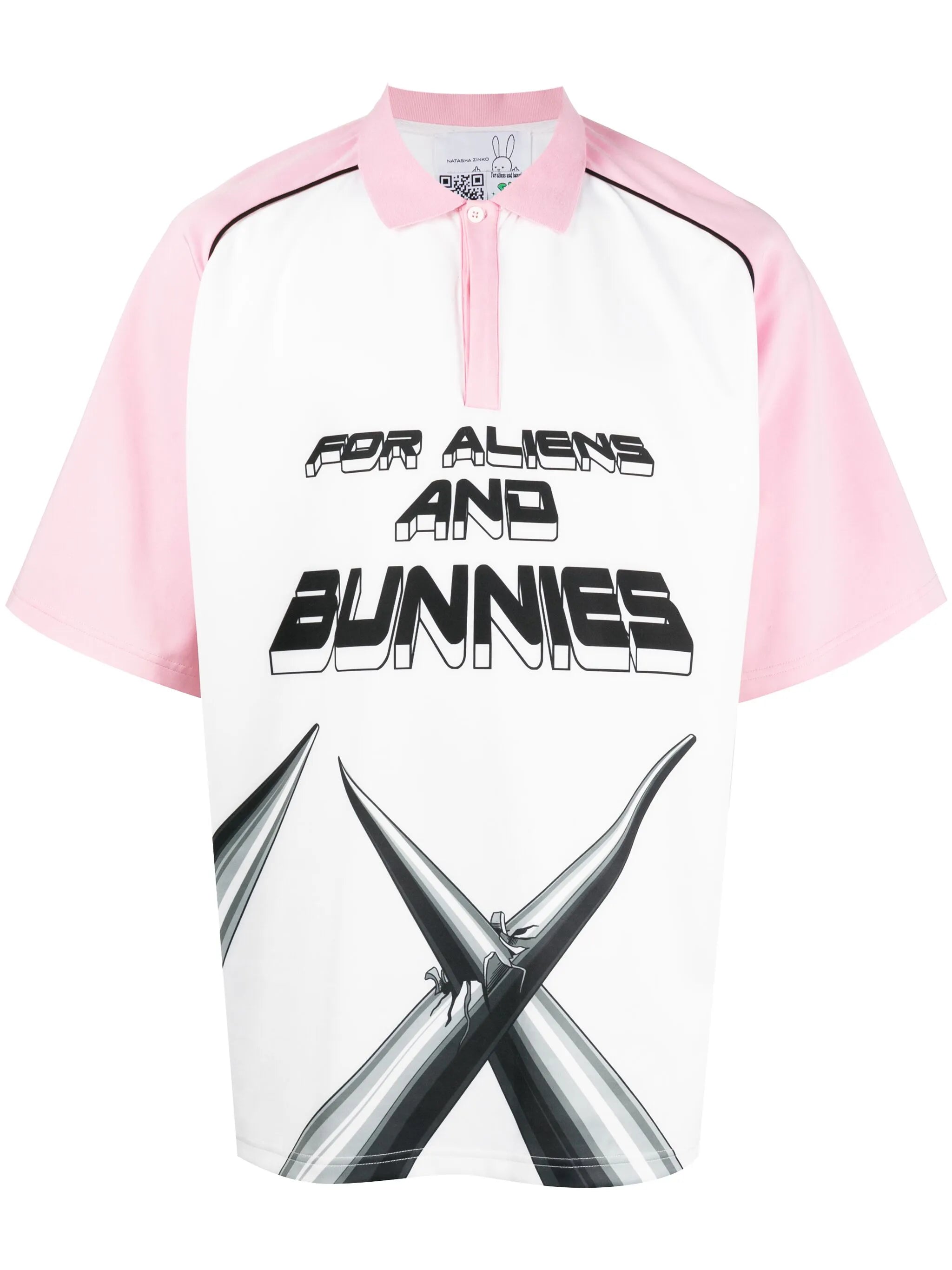 Techno For Aliens And Bunnies polo shirt