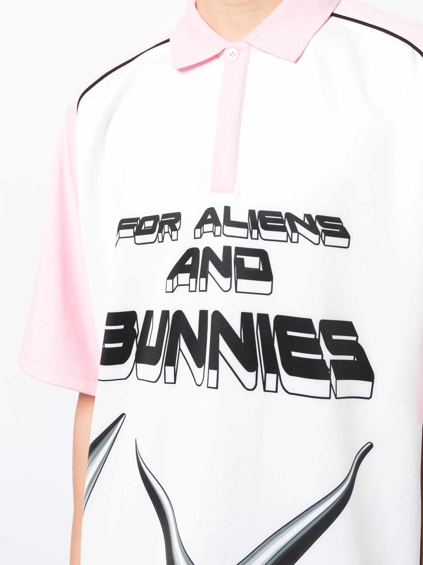 Techno For Aliens And Bunnies polo shirt