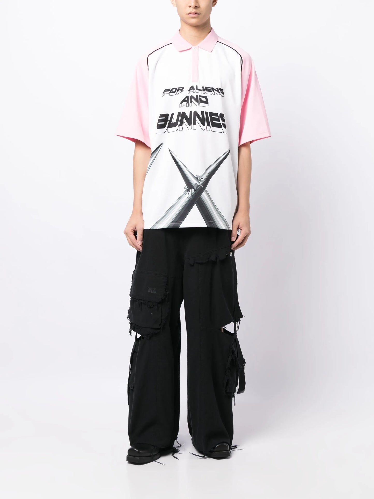 Techno For Aliens And Bunnies polo shirt