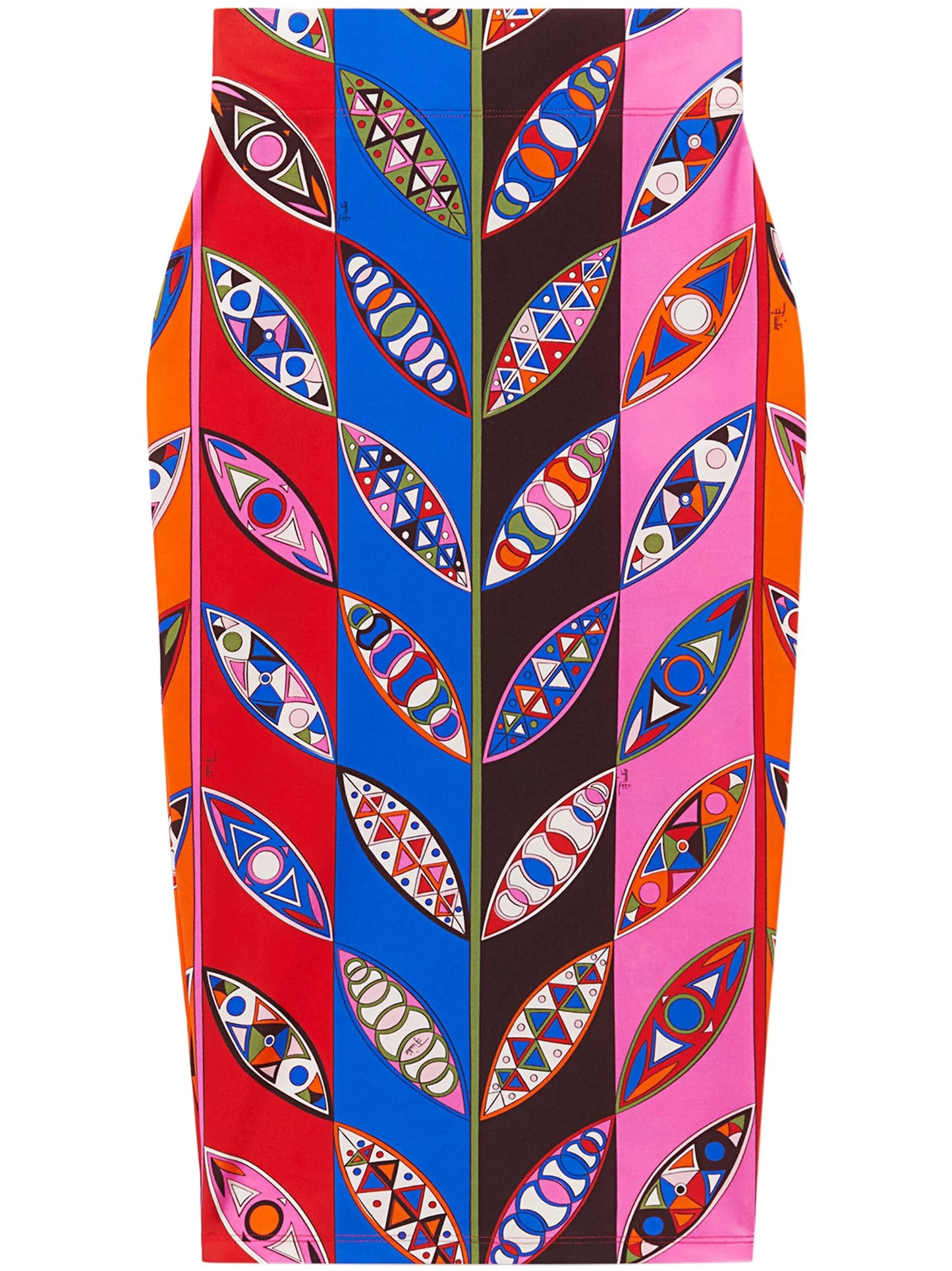 abstract-print pencil skirt