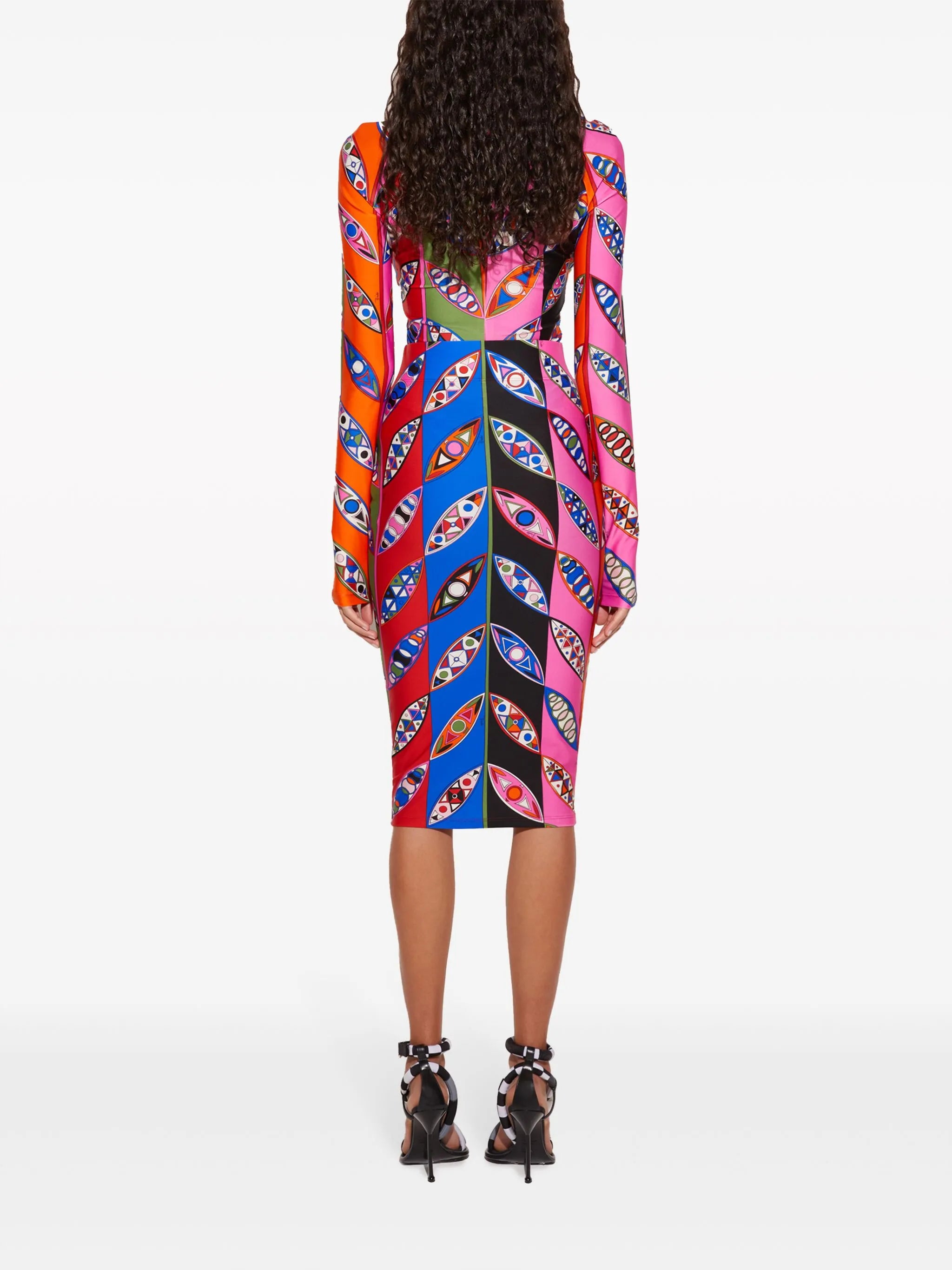 abstract-print pencil skirt