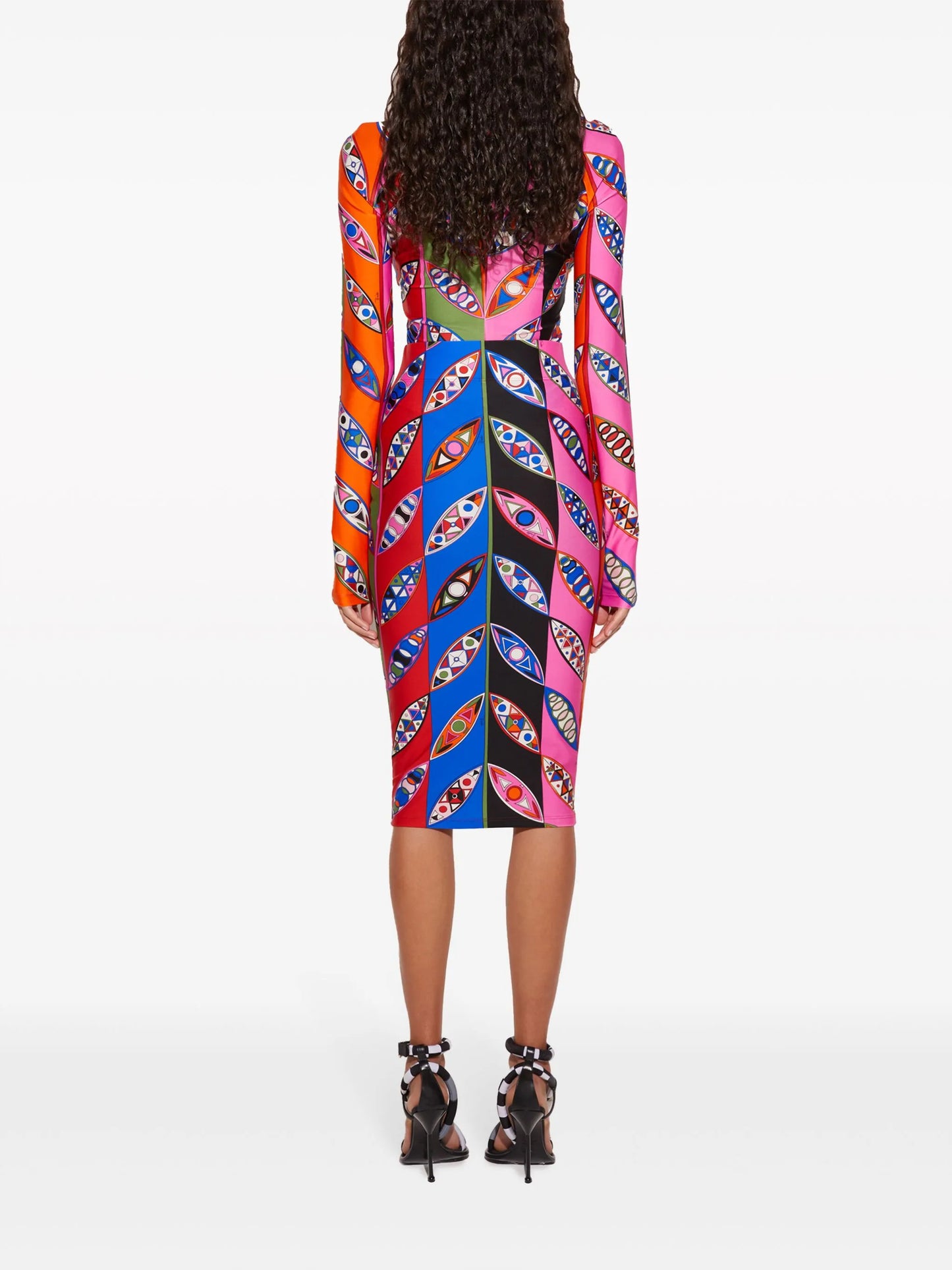abstract-print pencil skirt
