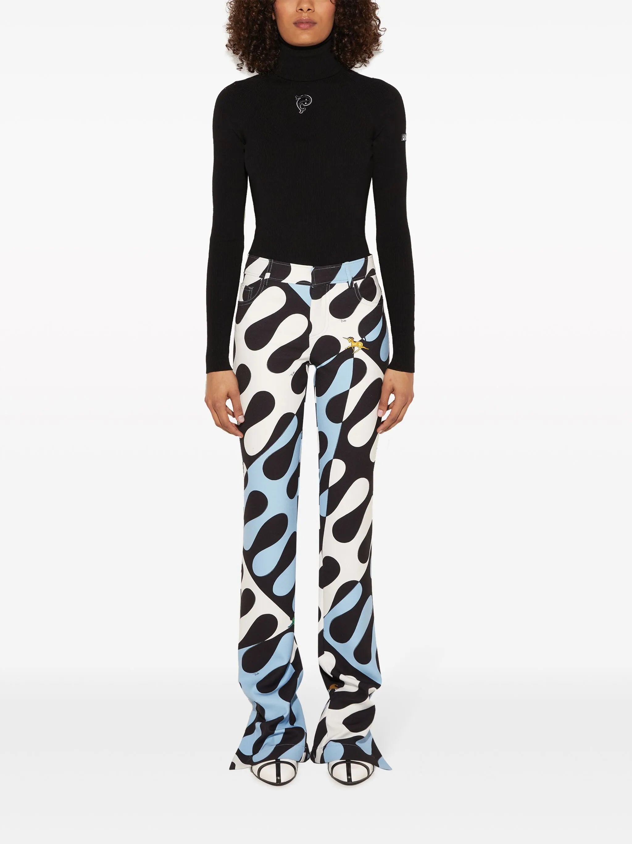 logo-appliqué virgin-wool ribbed jumper