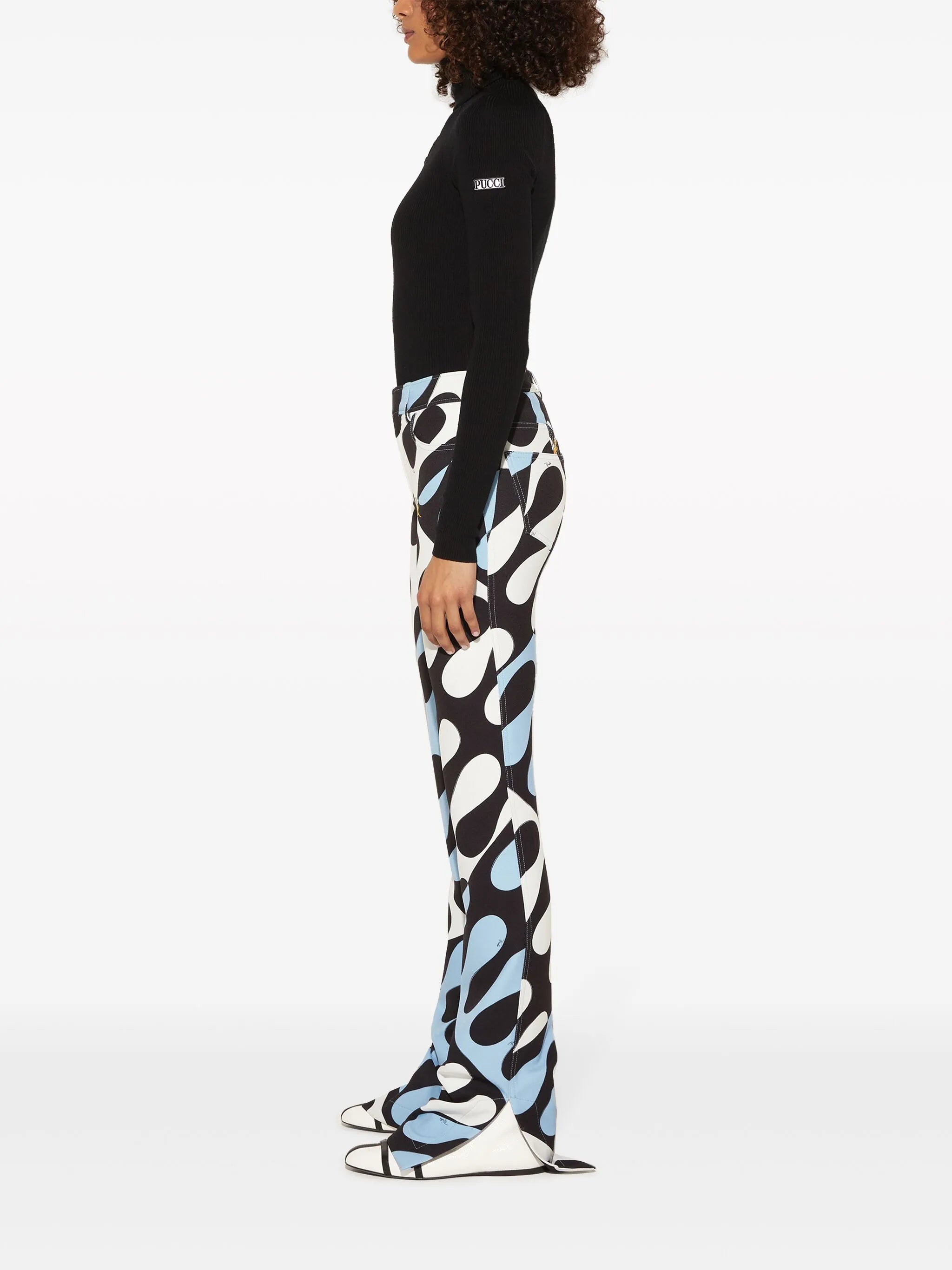 logo-appliqué virgin-wool ribbed jumper