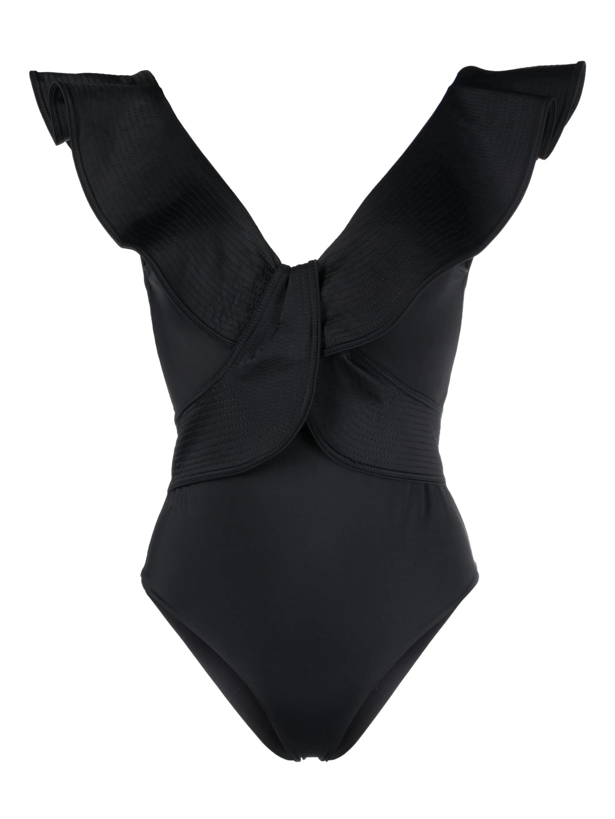 Island Rhythms ruffled swimsuit