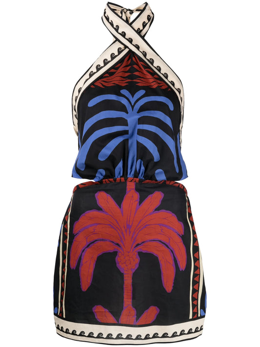 Awash Mystery halterneck minidress