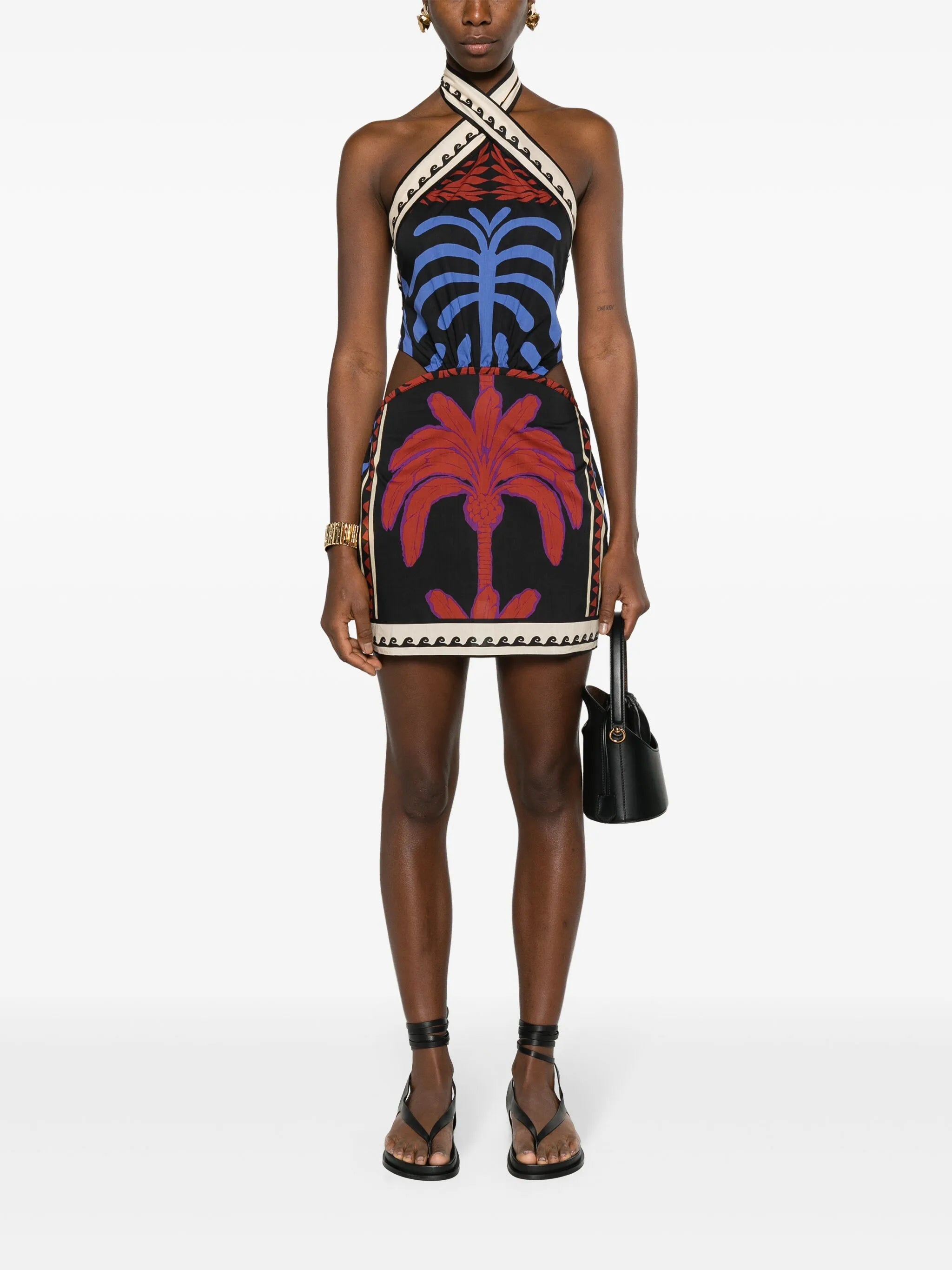 Awash Mystery halterneck minidress