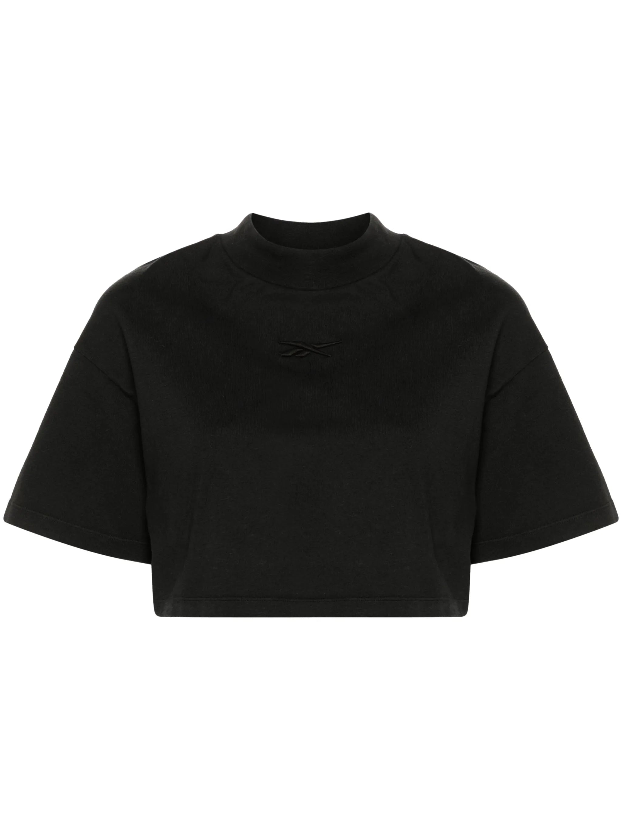 faded-effect cotton cropped T-shirt