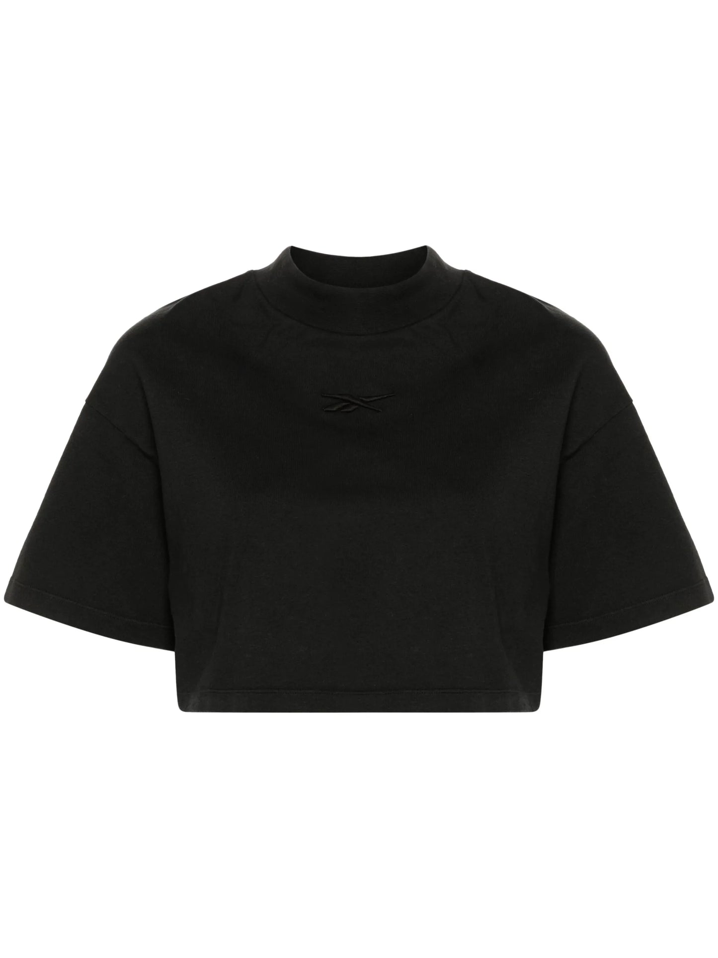 faded-effect cotton cropped T-shirt
