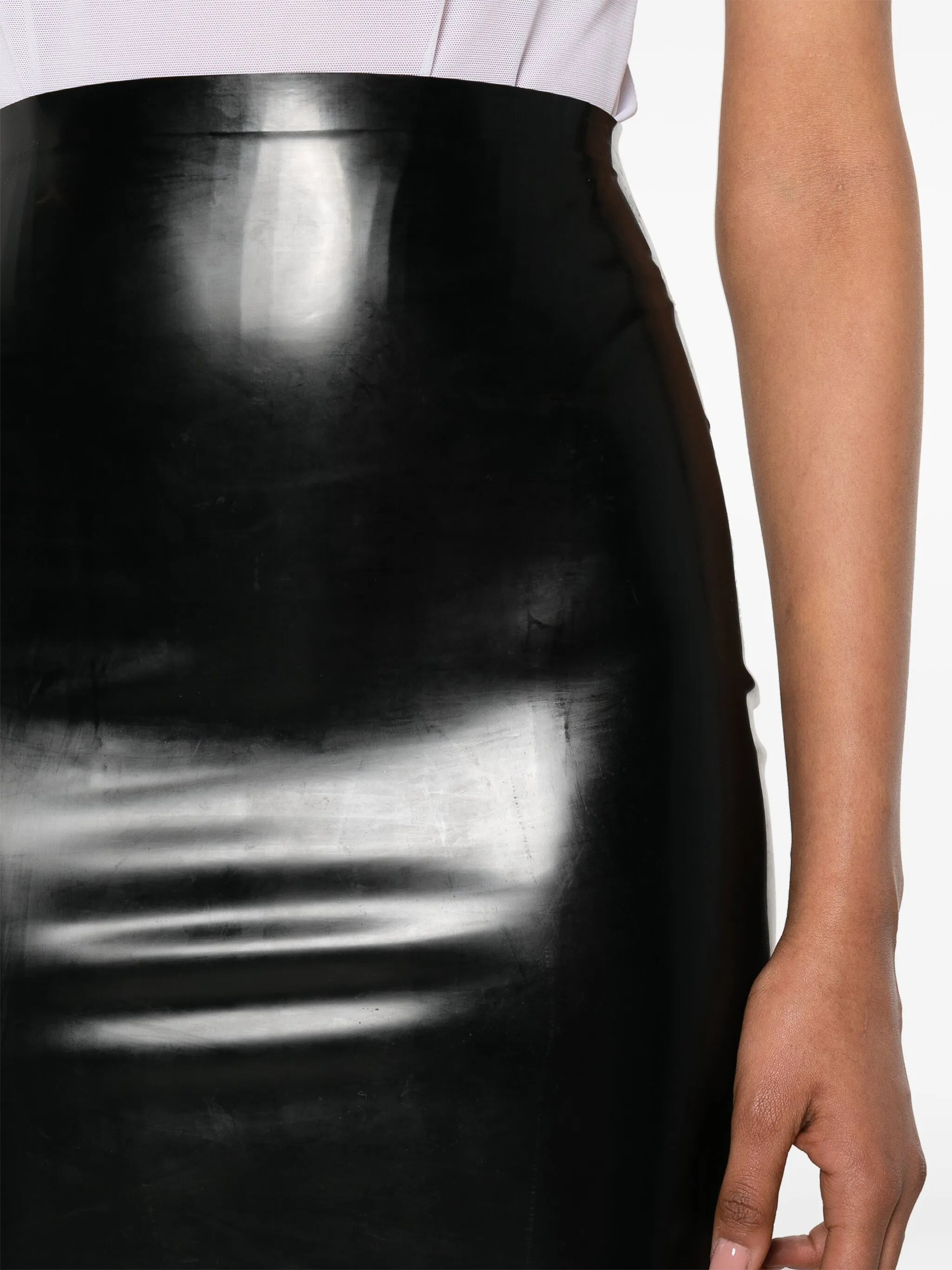 latex pencil skirt